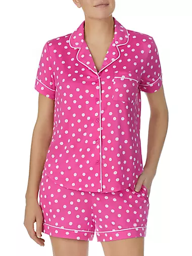 Polka-Dot Short 2-Piece Pajama Set