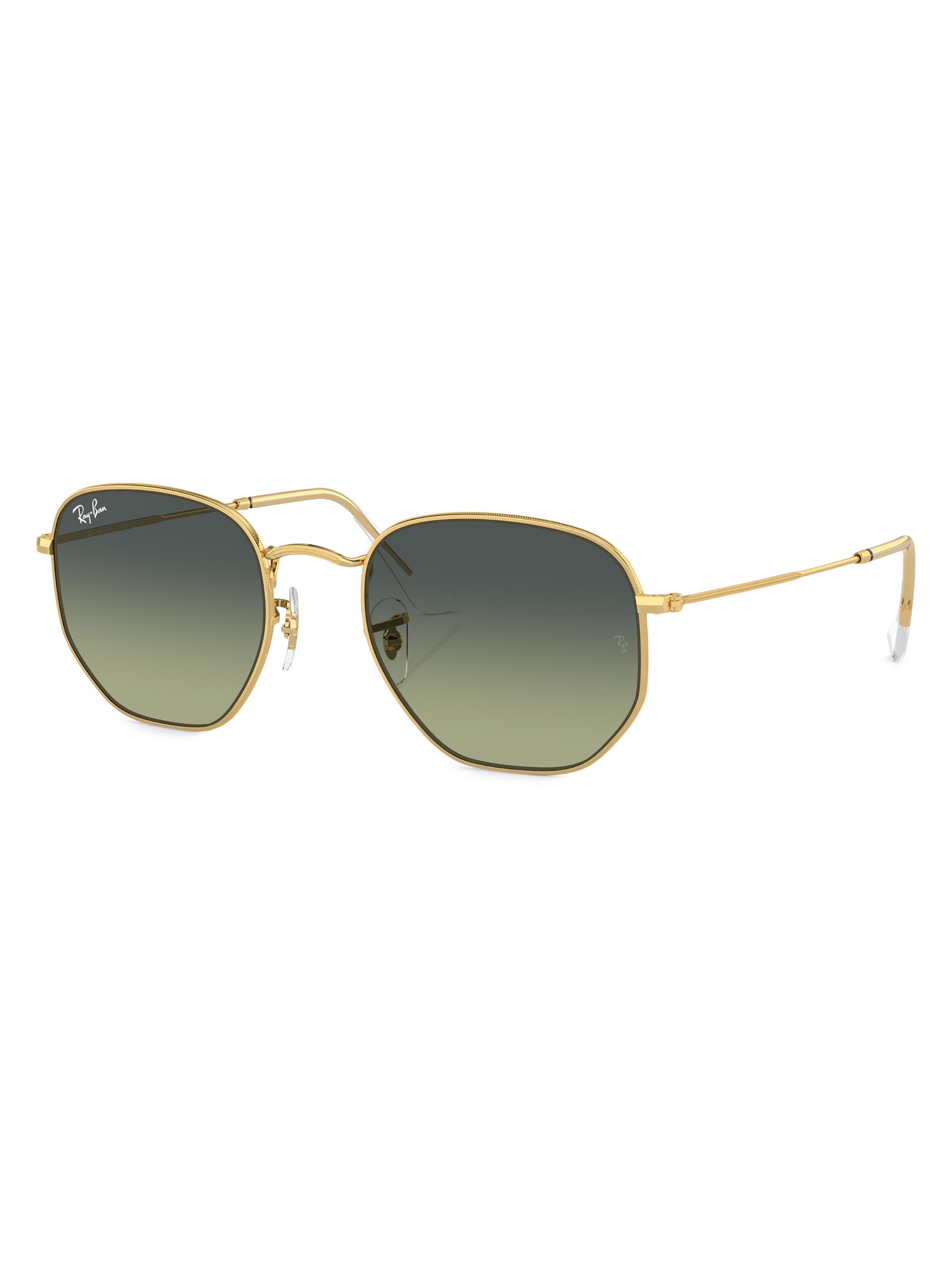 Ray-Ban Women's RB3548 51MM Hexagonal Sunglasses - Gold Blue Gradient