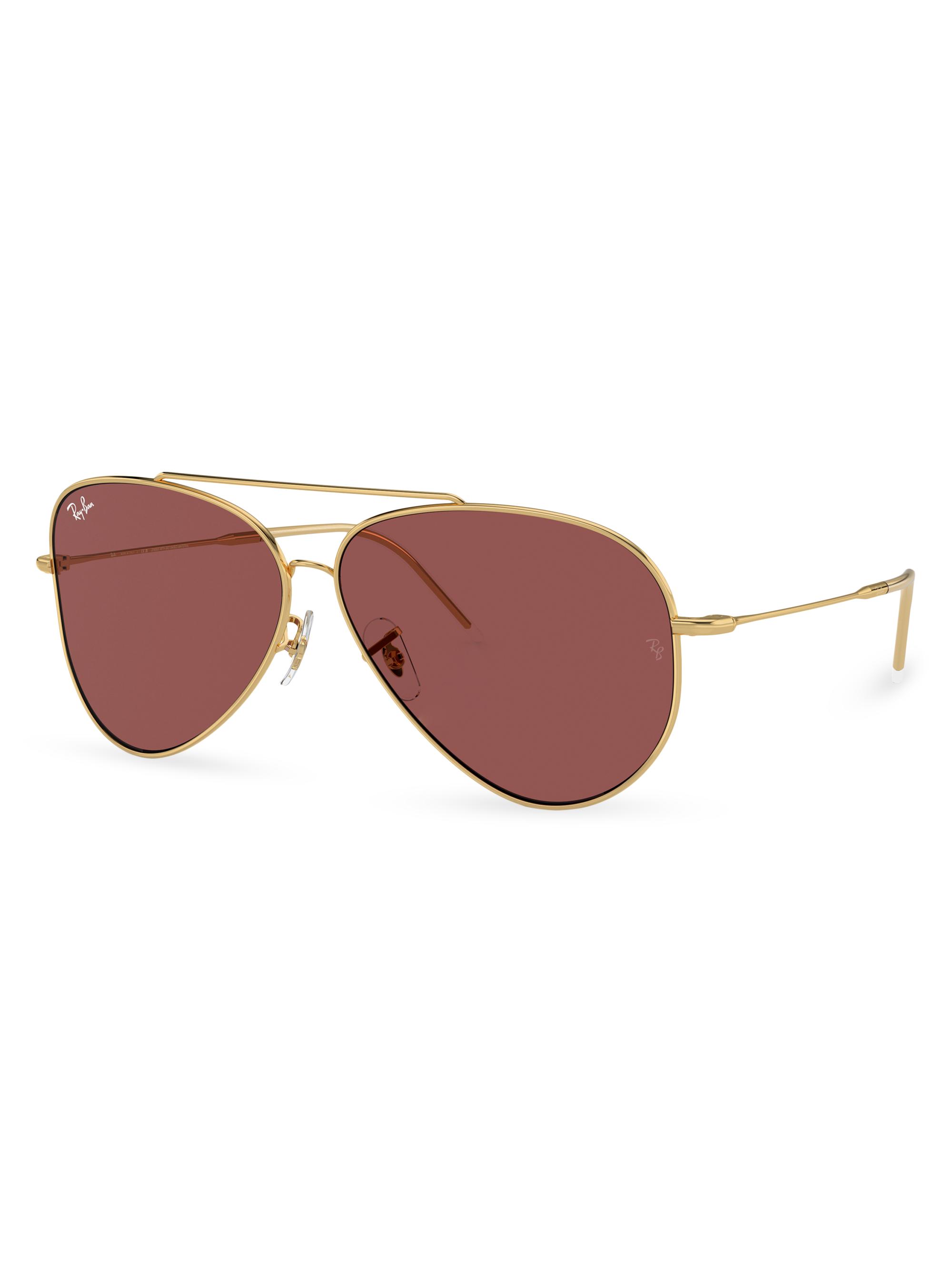 Ray-Ban Women's RBR0101S 59MM Reverse Aviator Sunglasses - Gold Bordeaux