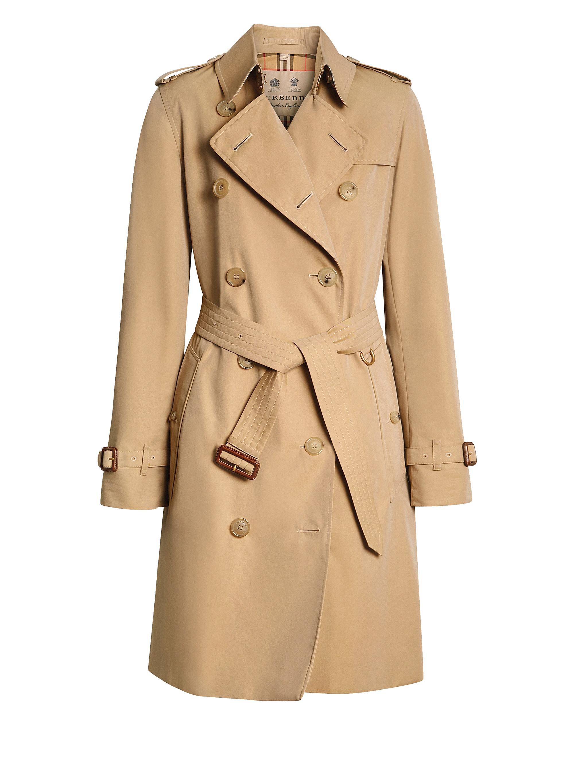 Burberry Kensington Double-Breasted Trench Coat | Saks Fifth Avenue