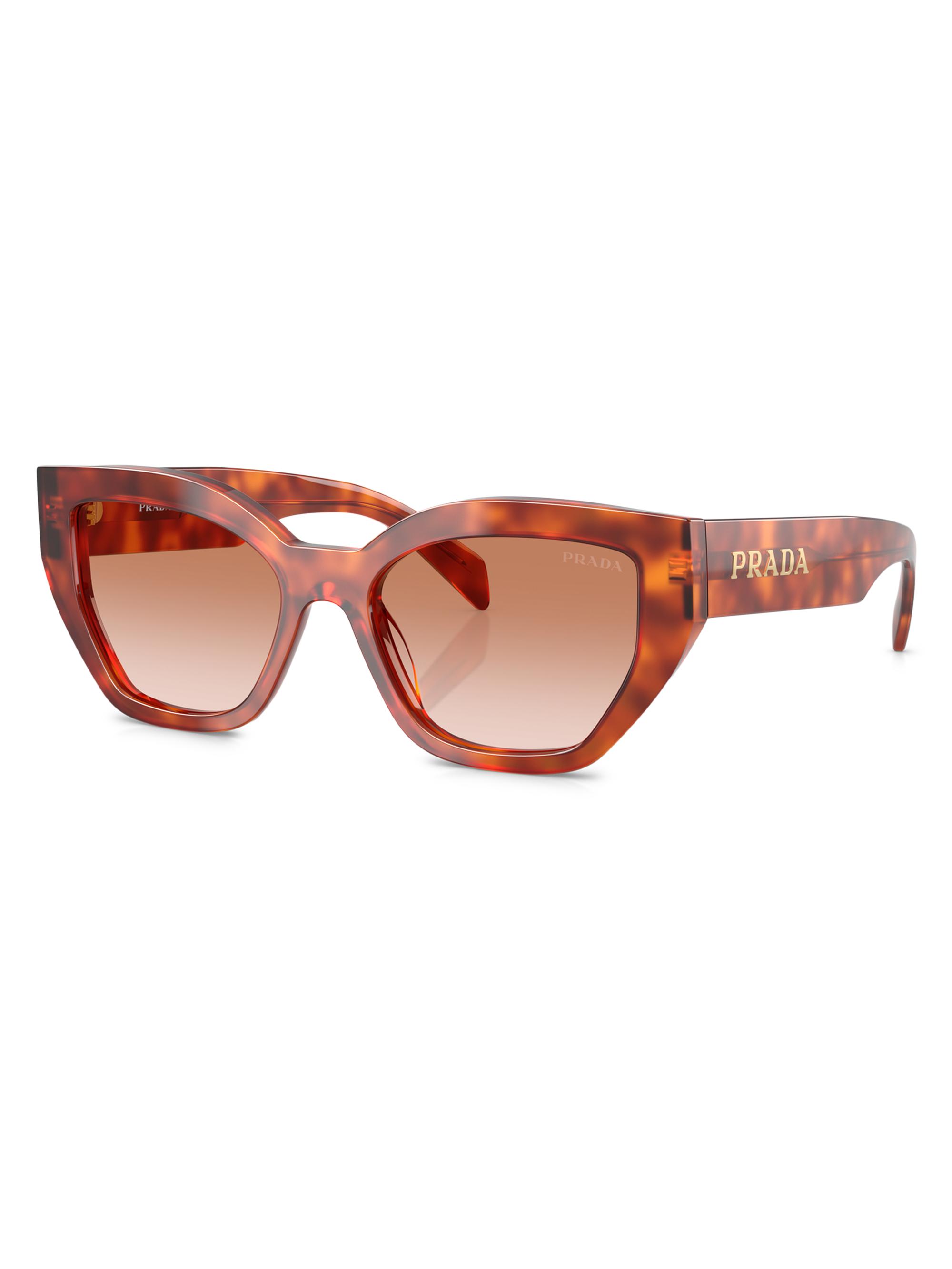 Prada Women's 53MM Butterfly Sunglasses - Light Honey Havana