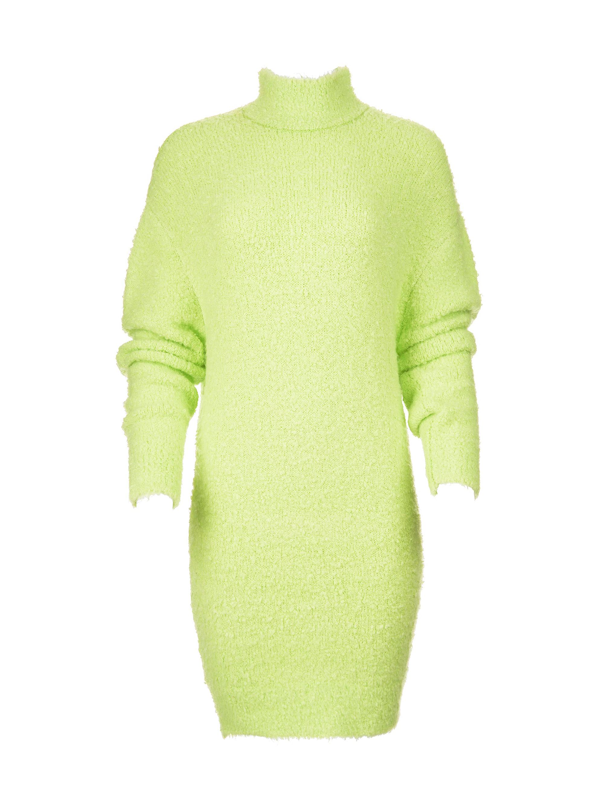 Ser.o.ya Women's Charlie Boucle Sweater Dress - Lime
