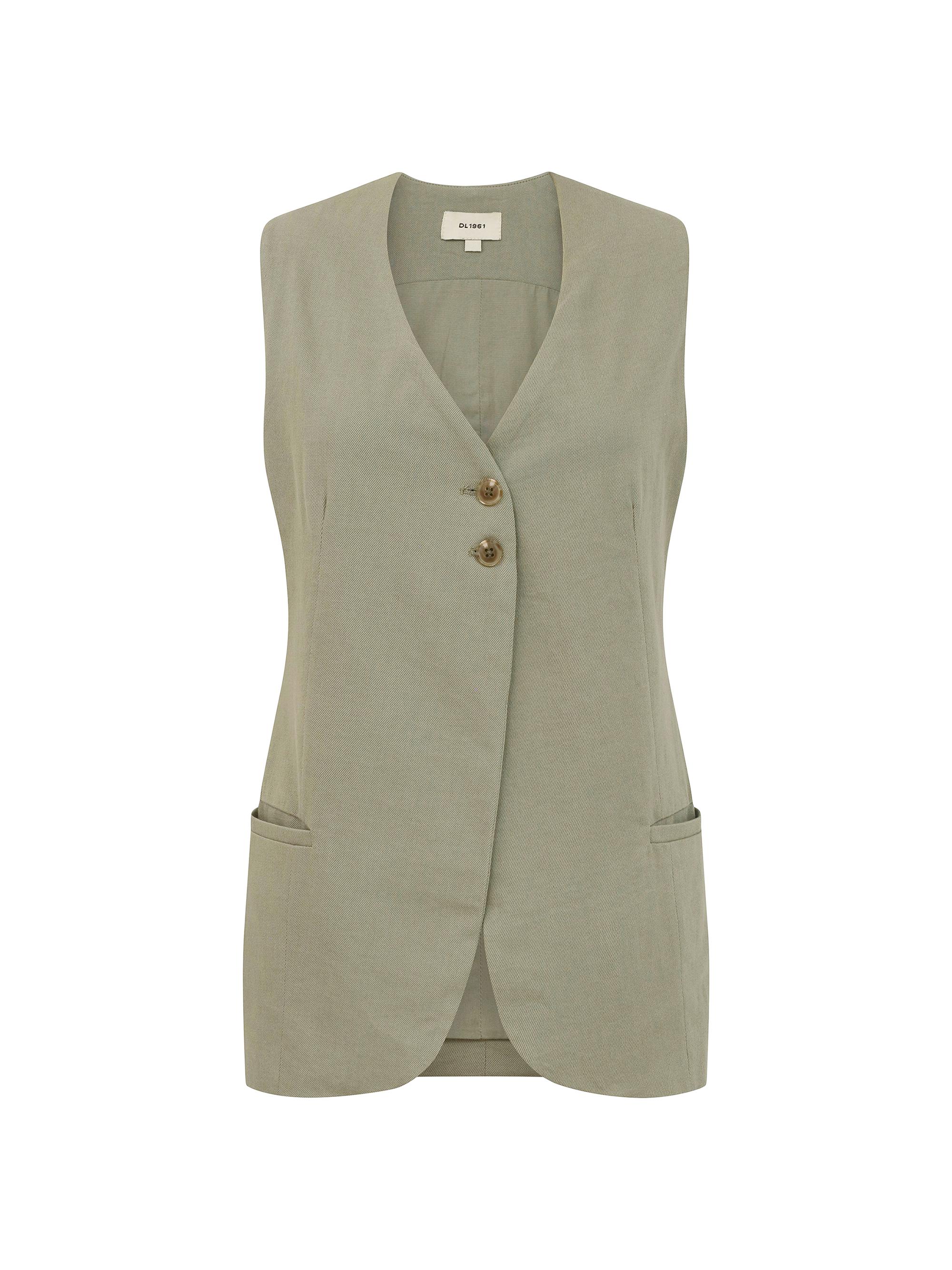 DL1961 Women's Zia Vest - Alpine Green
