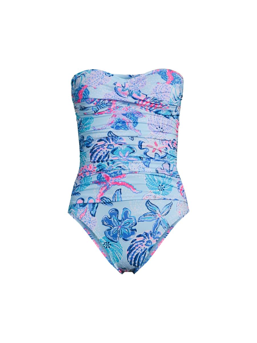 Lilly Pulitzer Flamenco Ruched One-Piece Swimsuit | Saks