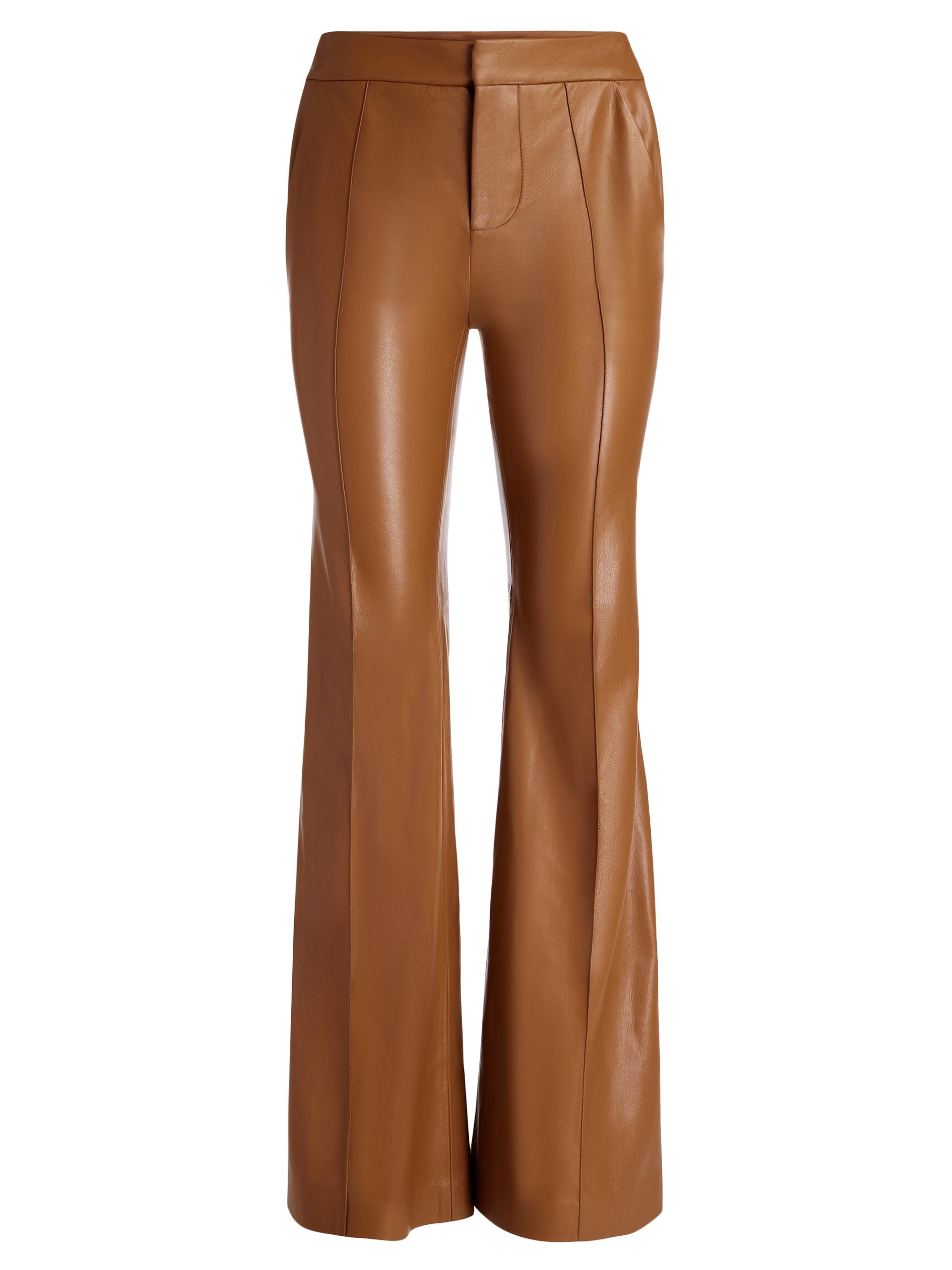 Alice + Olivia Women's Danette Seamed Faux-Leather Pants - Camel