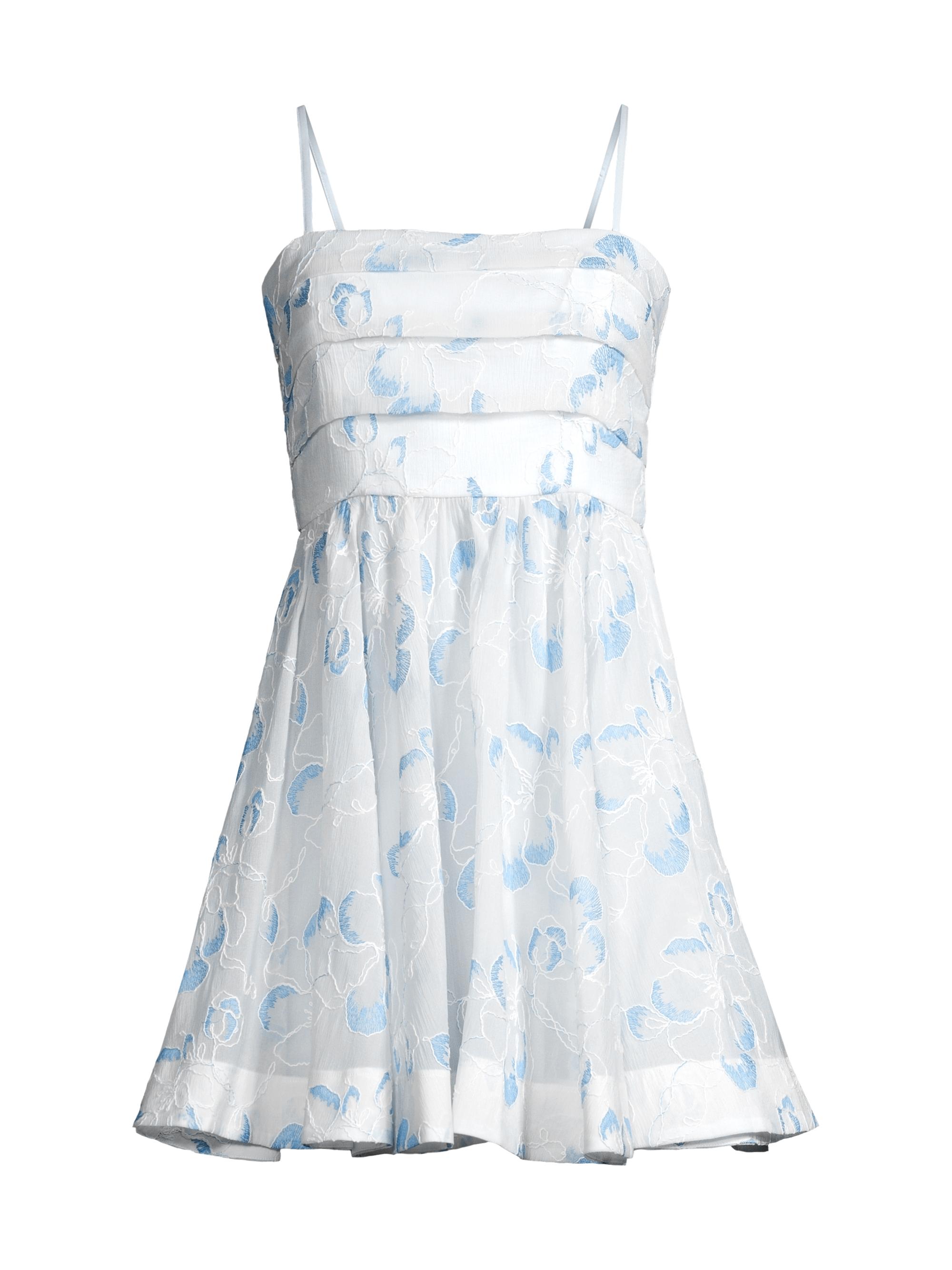 Likely Women's Kia Embroidered Floral Minidress - Light Blue