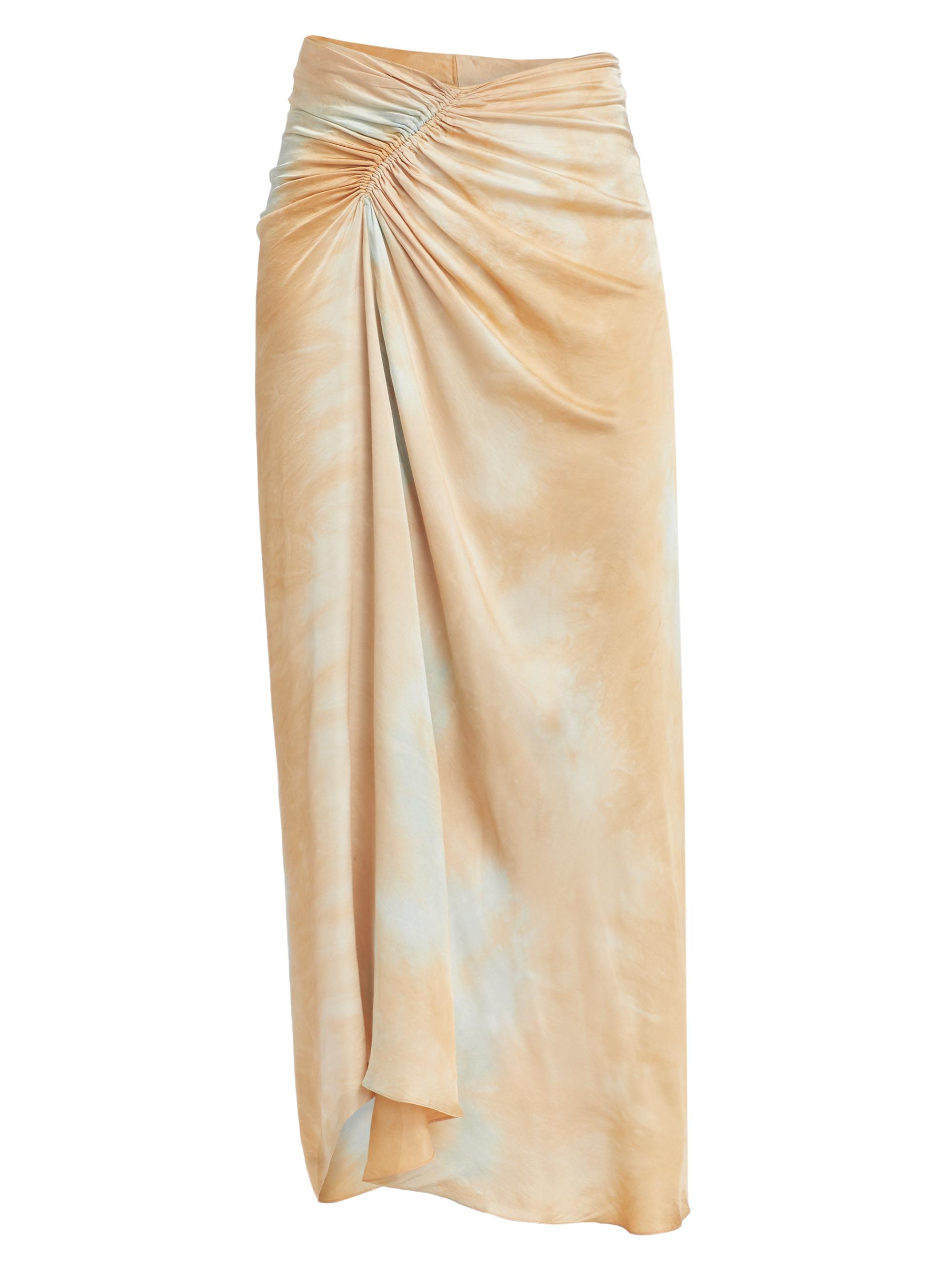 A.L.C. Women's Grace Dyed Ruched Midi-Skirt - Blue