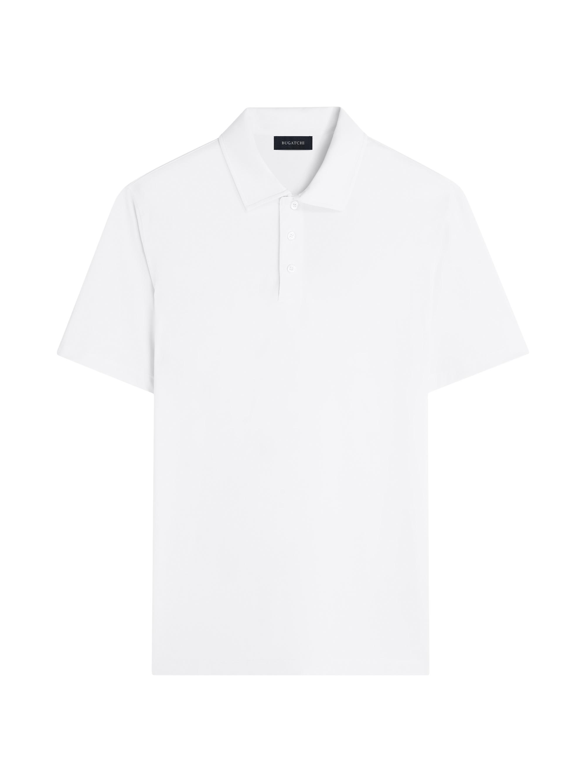 Bugatchi Men's UV50 3-Button Polo Shirt - White