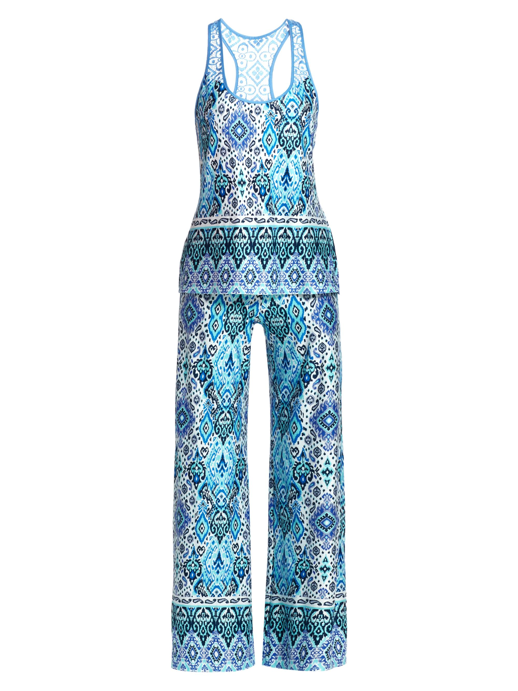 In Bloom Women's Notorious Long Pajama Set - Lagoon