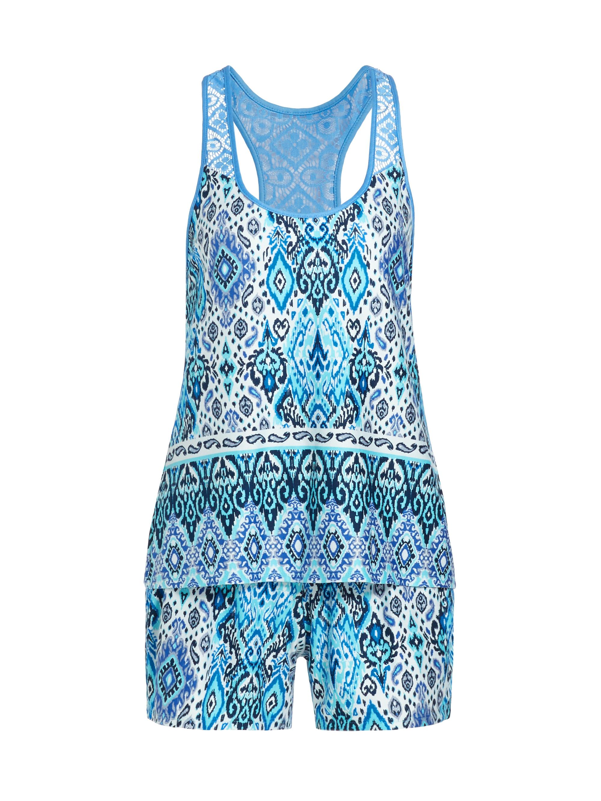 In Bloom Women's Notorious Shorts Pajama Set - Lagoon