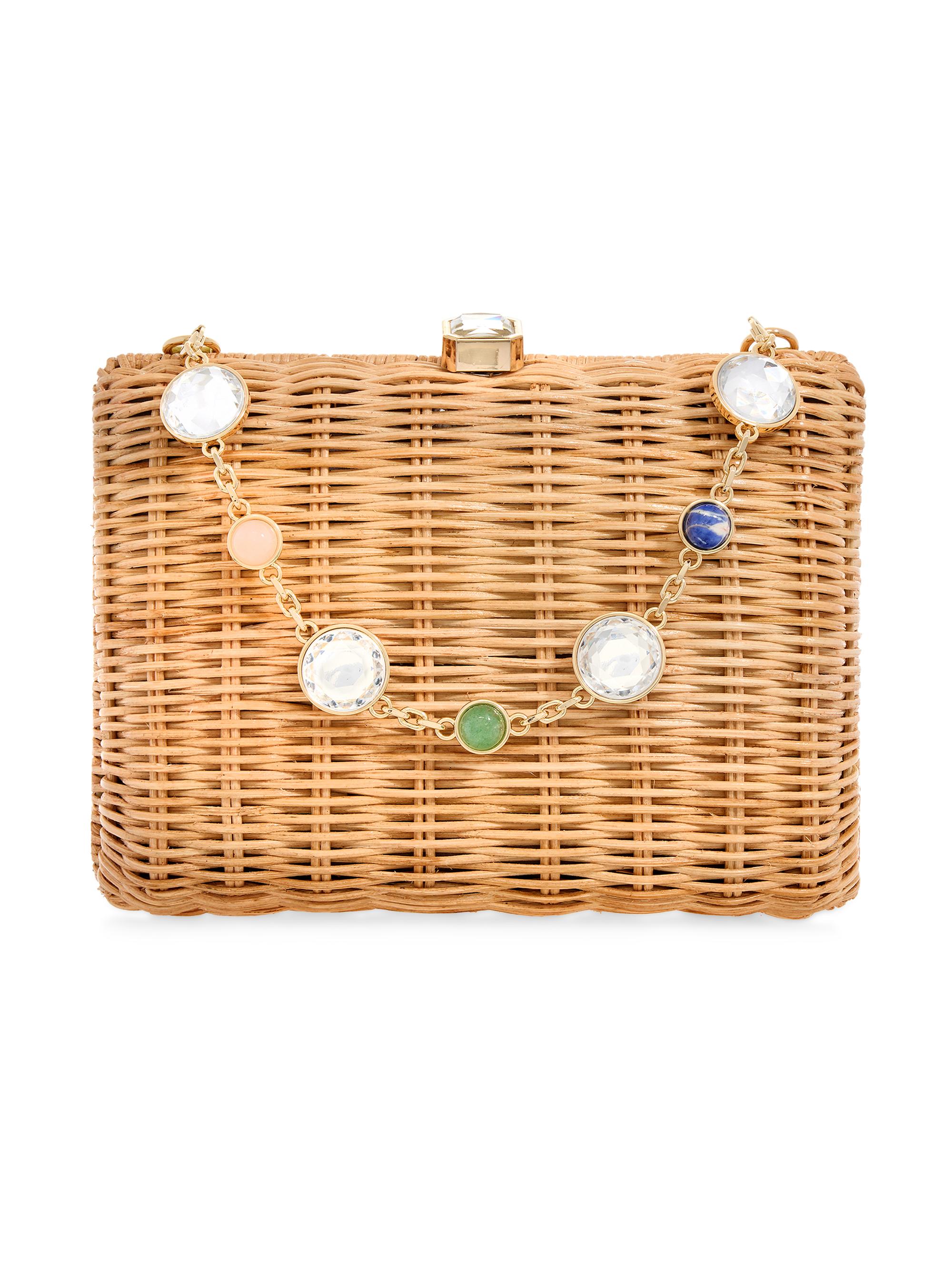 Judith Leiber Couture Women's Hailey Wicker & Natural Stone Basket Bag - Natural
