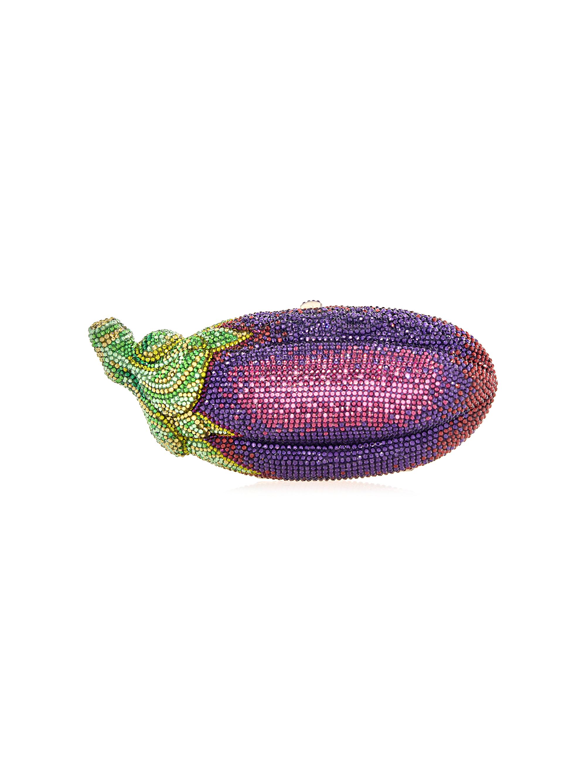 Judith Leiber Couture Women's Eggplant Crystal-Embellished Clutch - Purple Multi