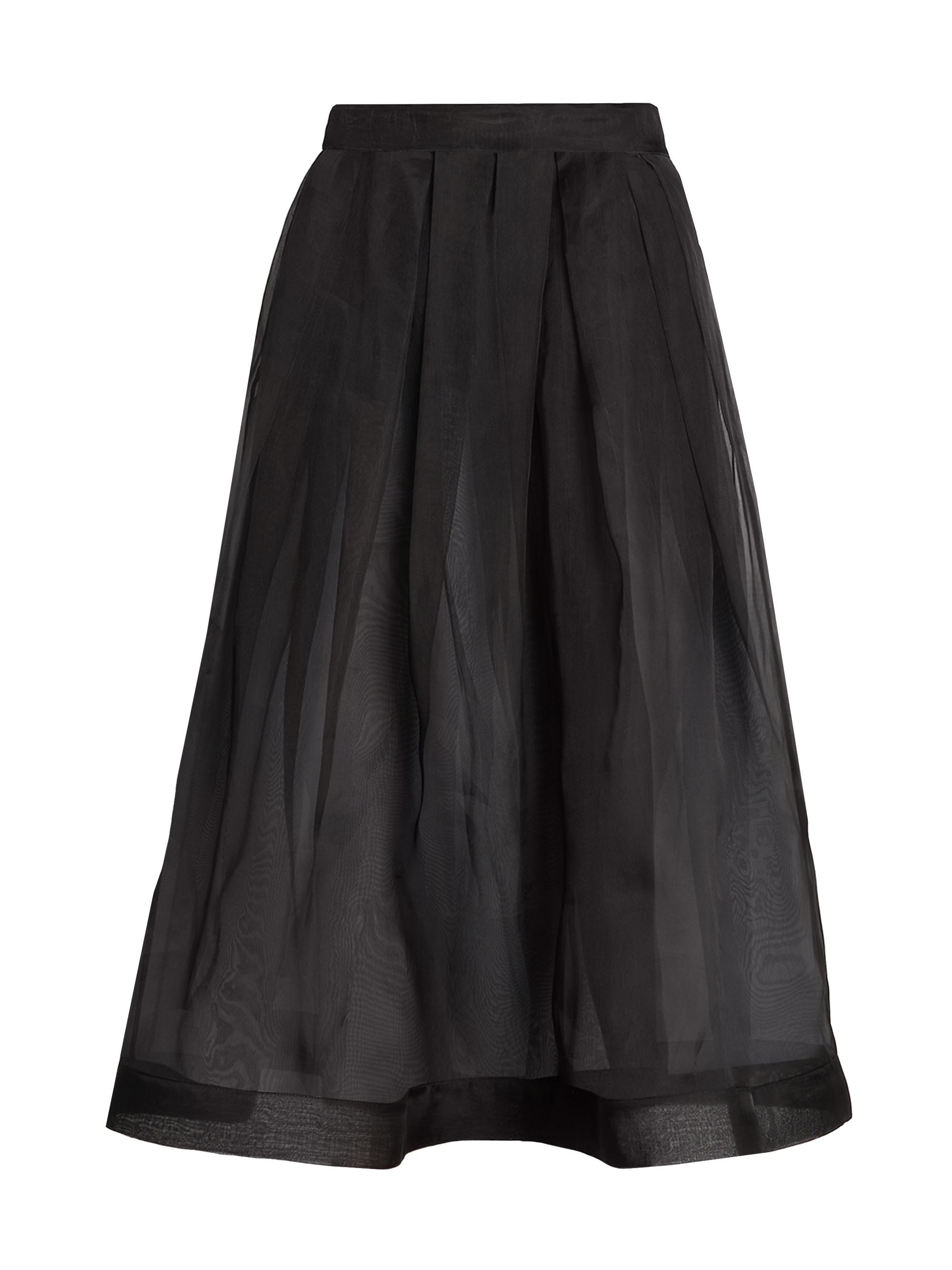 Moschino Women's Silhouette of the Season Sheet Midi-Skirt - Black