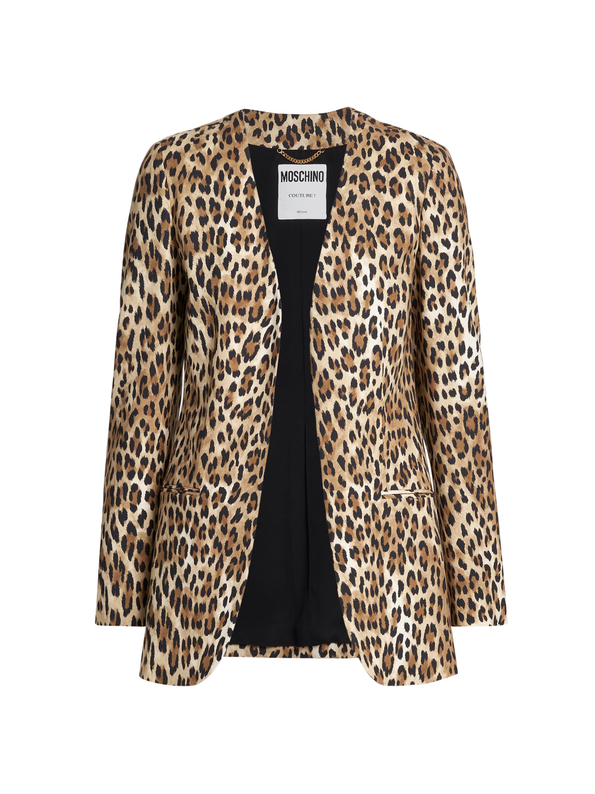 MOSCHINO モスキーノ コート レオパード ヒョウ柄 Moschino Silhouette of the Season Leopard Print Jacket | Saks
