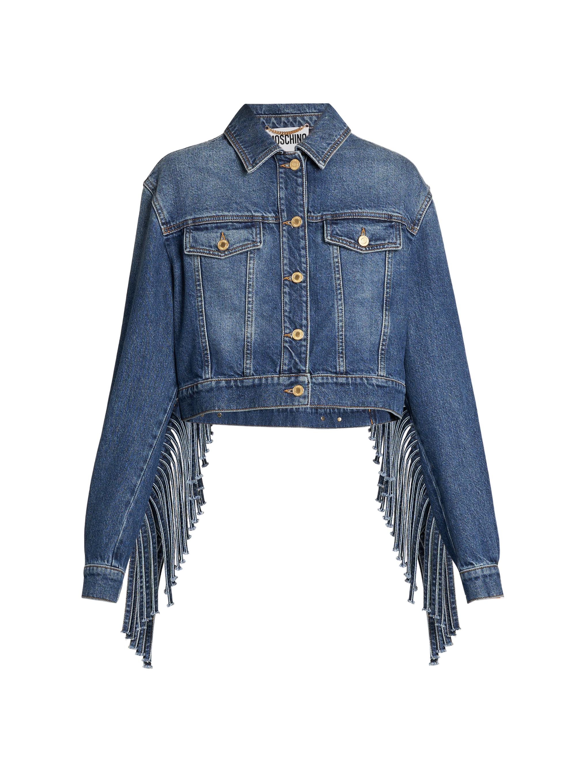Moschino Women's Archive Fringes Denim Jacket - Blue