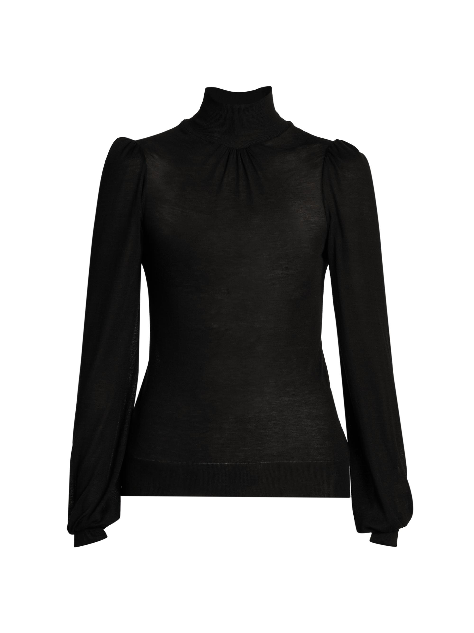Moschino Women's Knit Turtleneck Blouse - Black