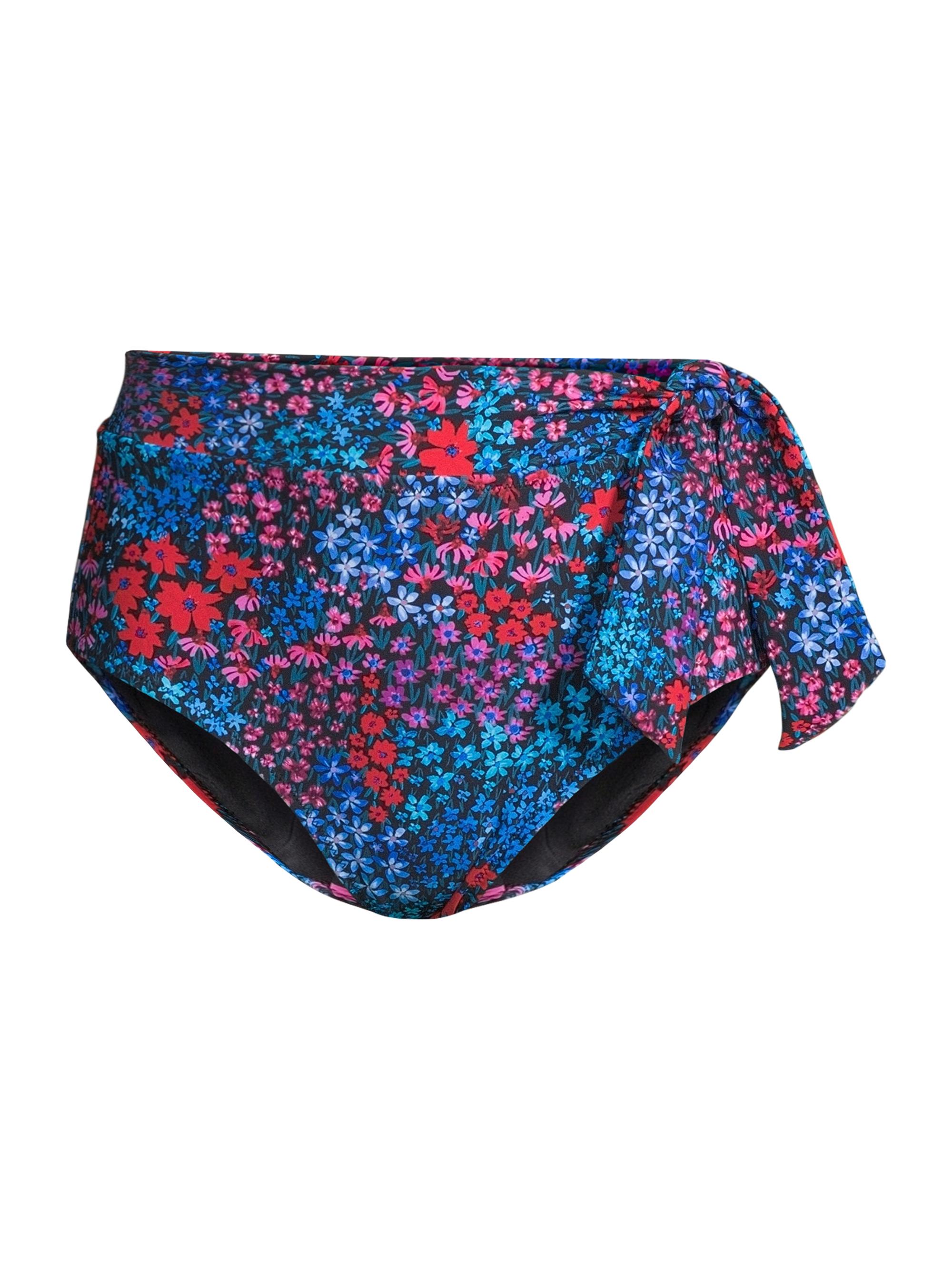 Change of Scenery Women's Knotted High-Rise Bikini Bottom - In Bloom