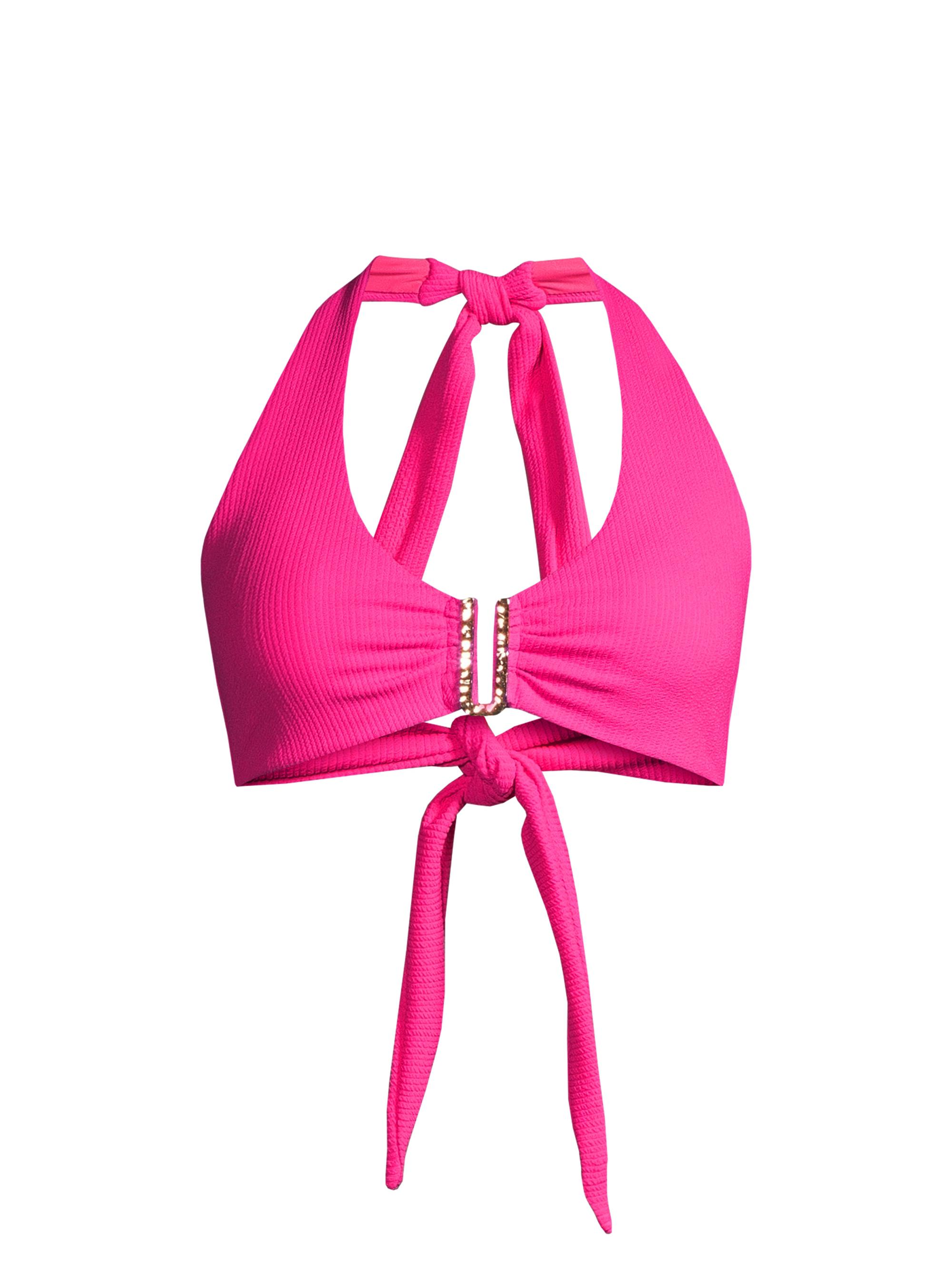 Change of Scenery Women's Melissa Halter U-Ring Bikini Top - Shocking Pink