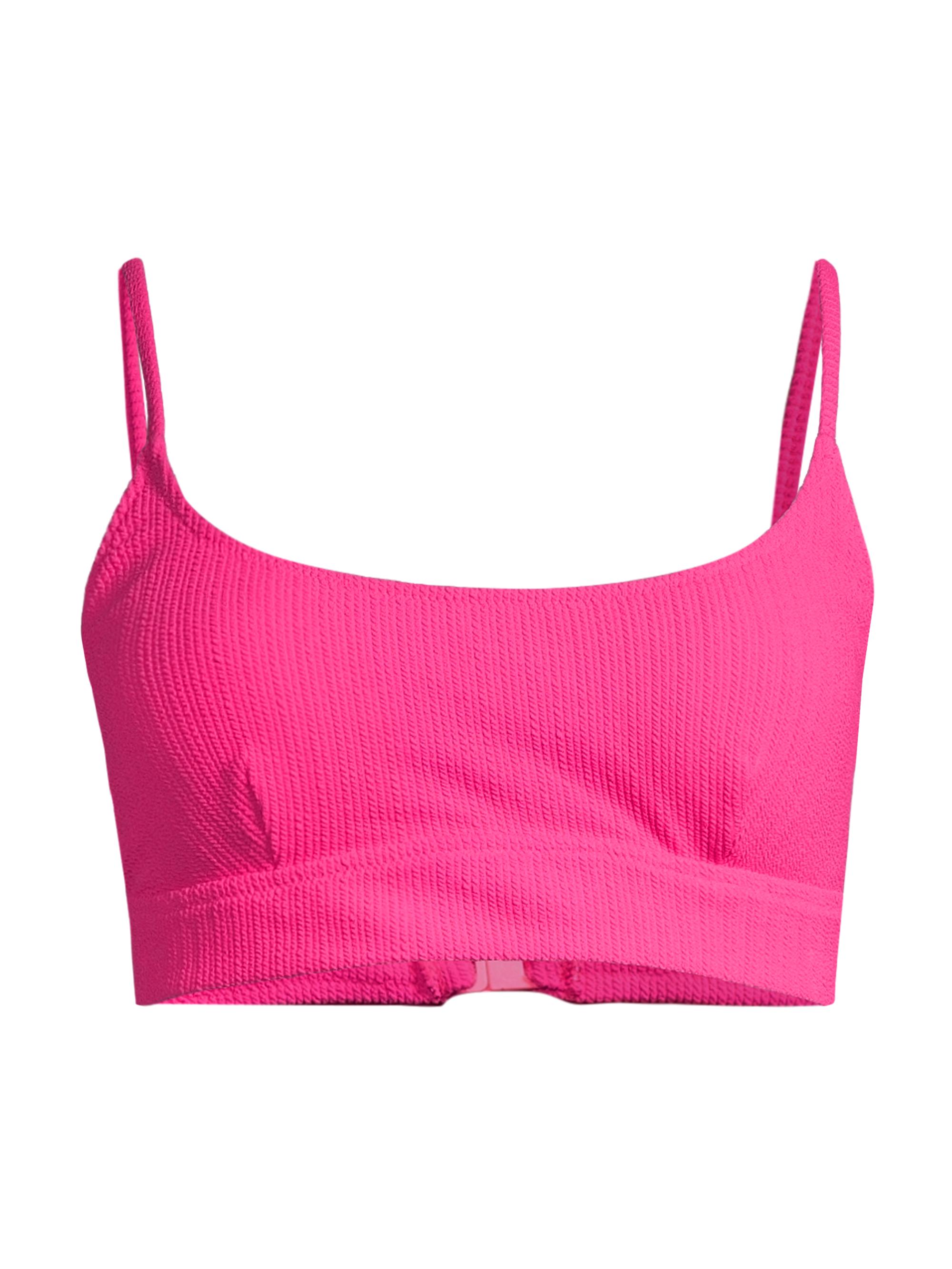 Change of Scenery Women's Erika Textured Bikini Top - Shocking Pink