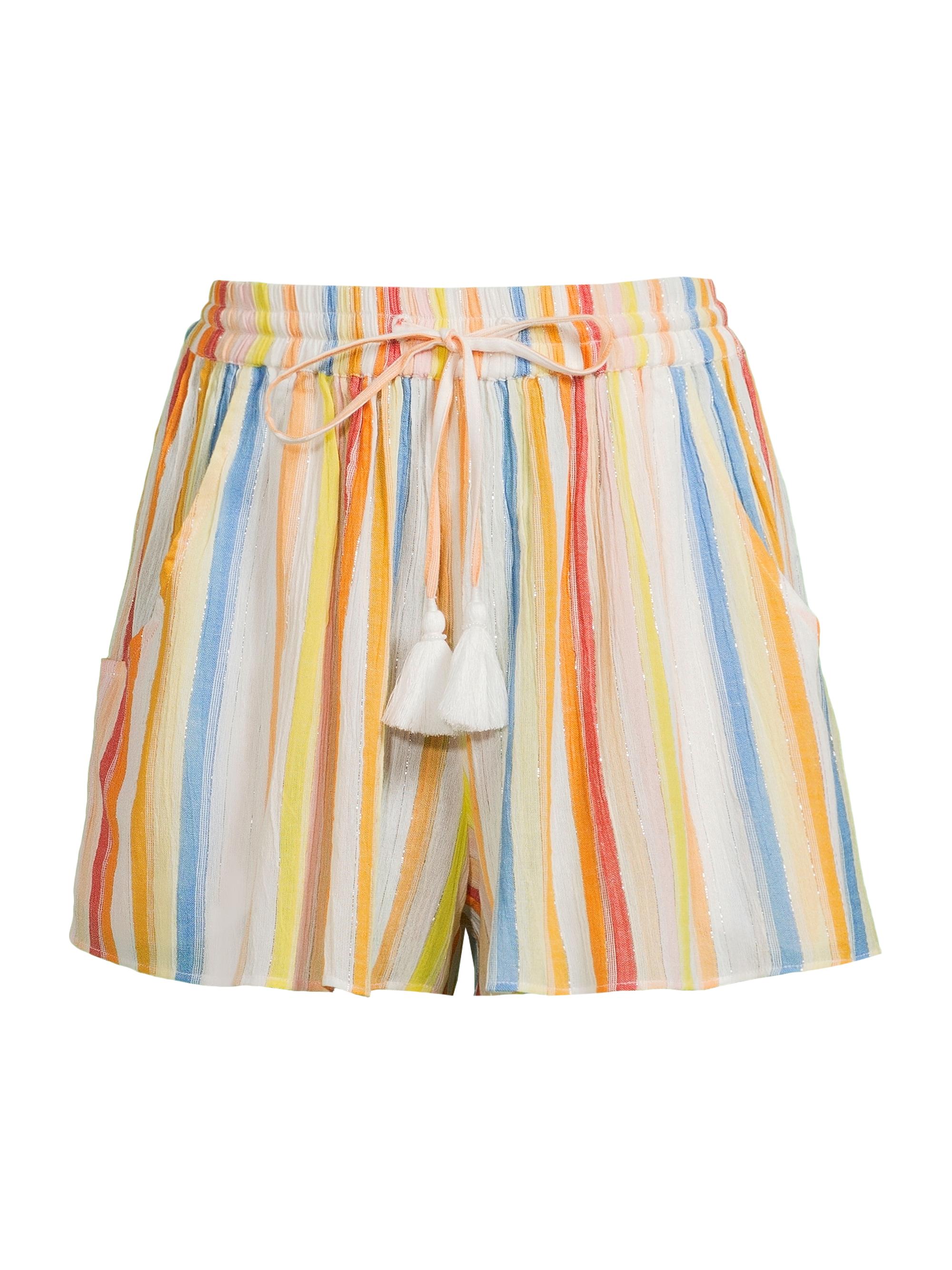 Ramy Brook Women's Jimmie Striped Drawstring Shorts - Multi Stripe