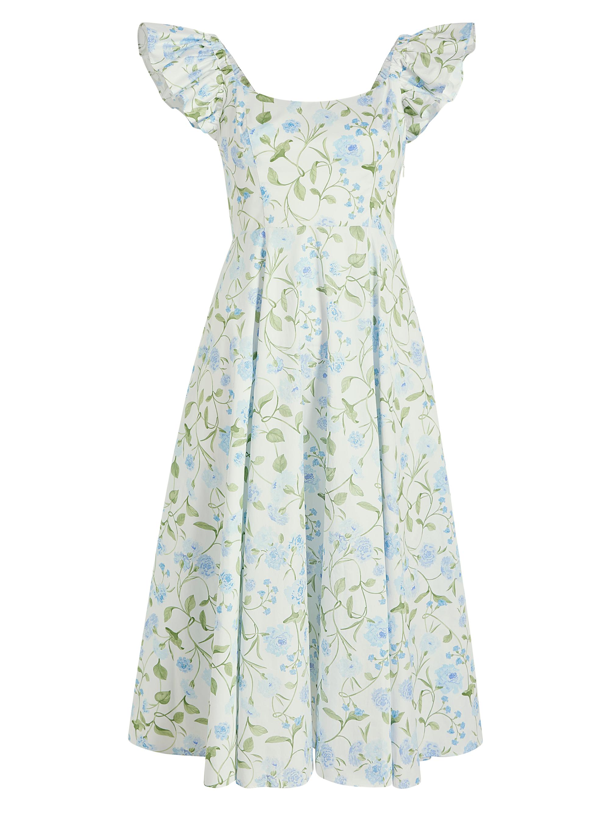 Hill House Home Women's The Daphne Dress - Blue Peony Bouquet