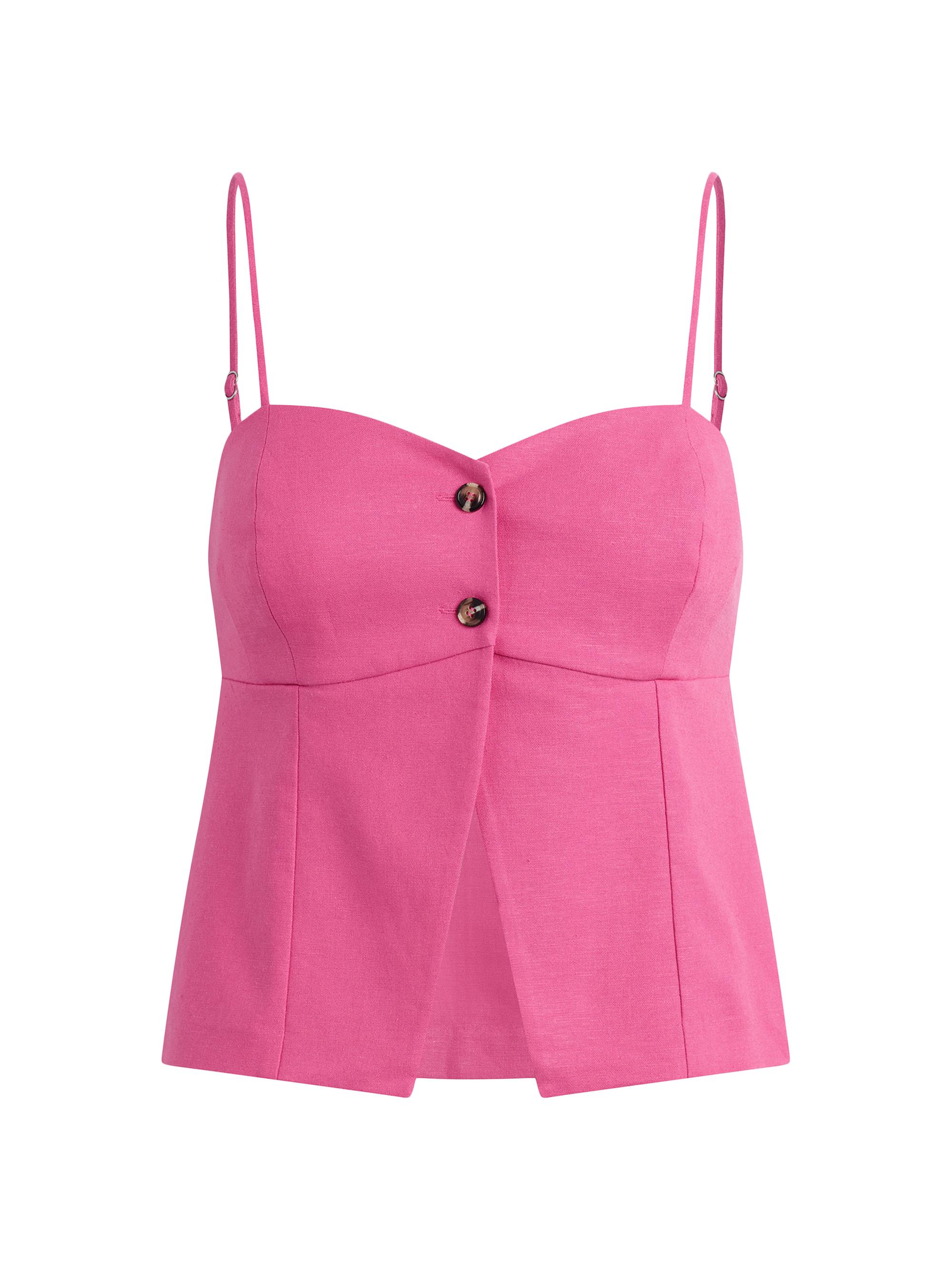 Favorite Daughter Women's The Bea Linen-Blend Tank - Flamingo