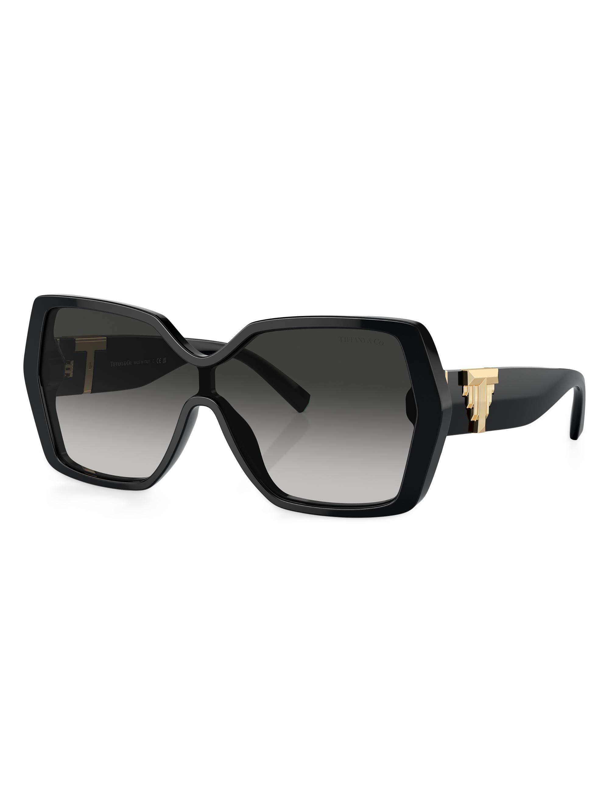 Tiffany & Co. Women's 0TF4219 Geometric Sunglasses - Black Gold Grey Gradient