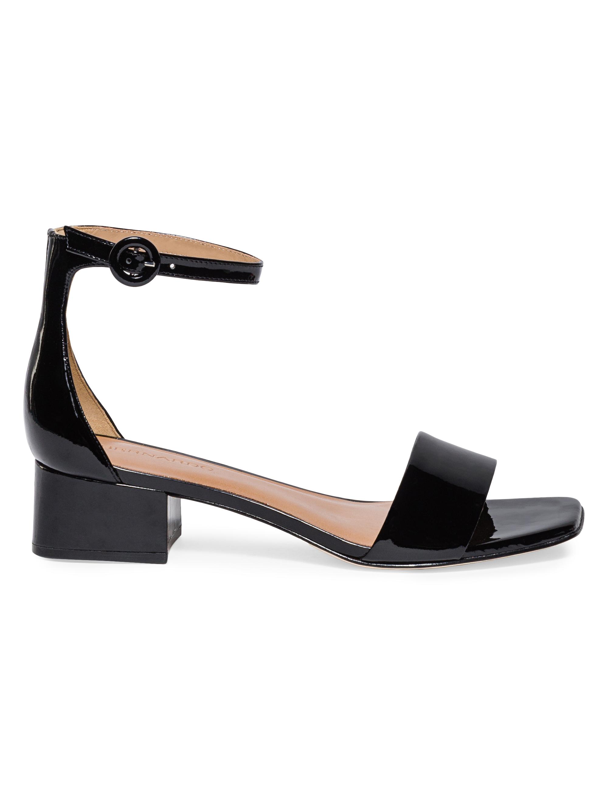 Bernardo Women's Jalena Patent Leather Low Heel Sandals - Black