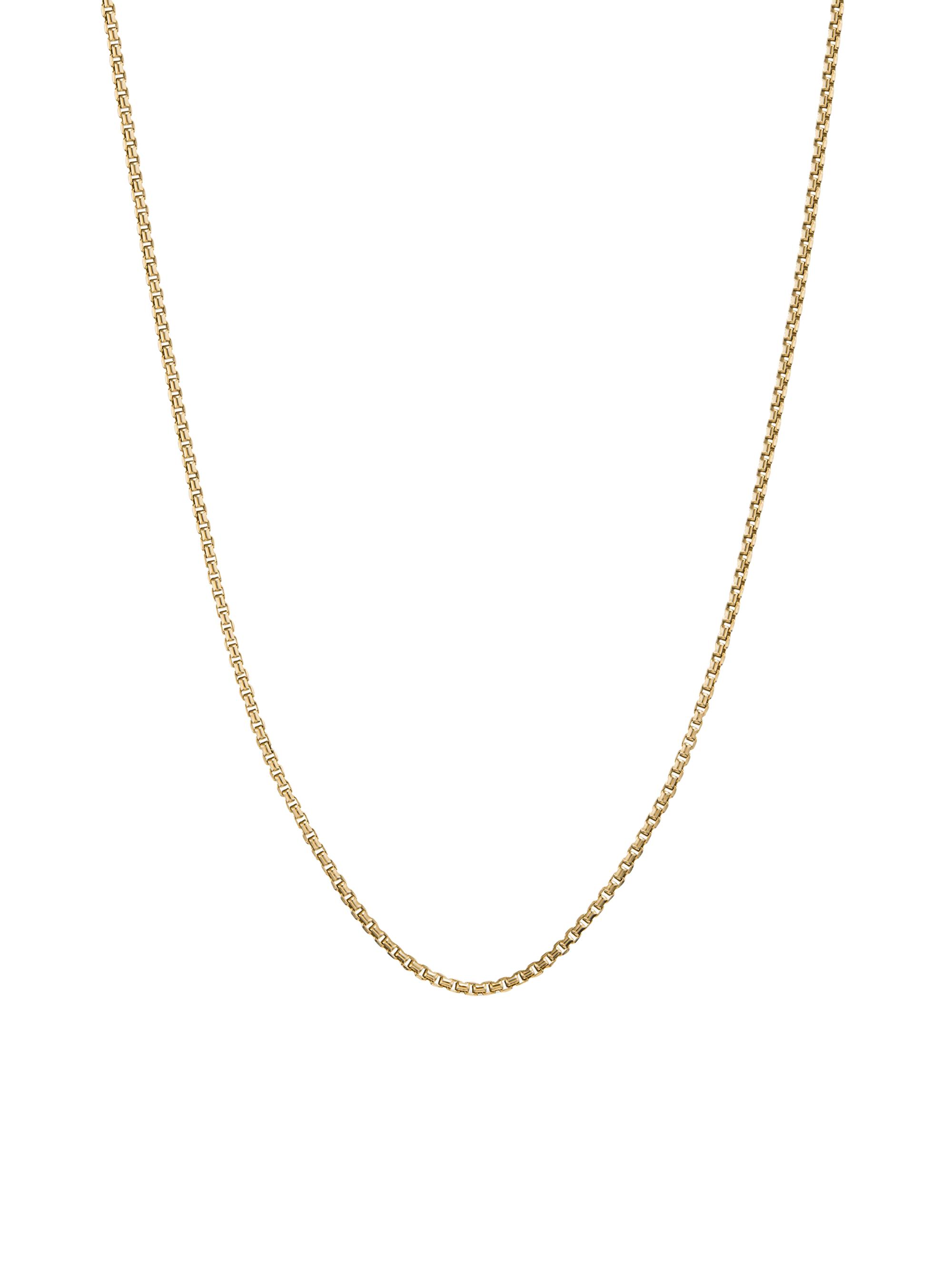 David Yurman Women's Box Chain Necklace in 18K Yellow Gold, 1.25mm - Gold