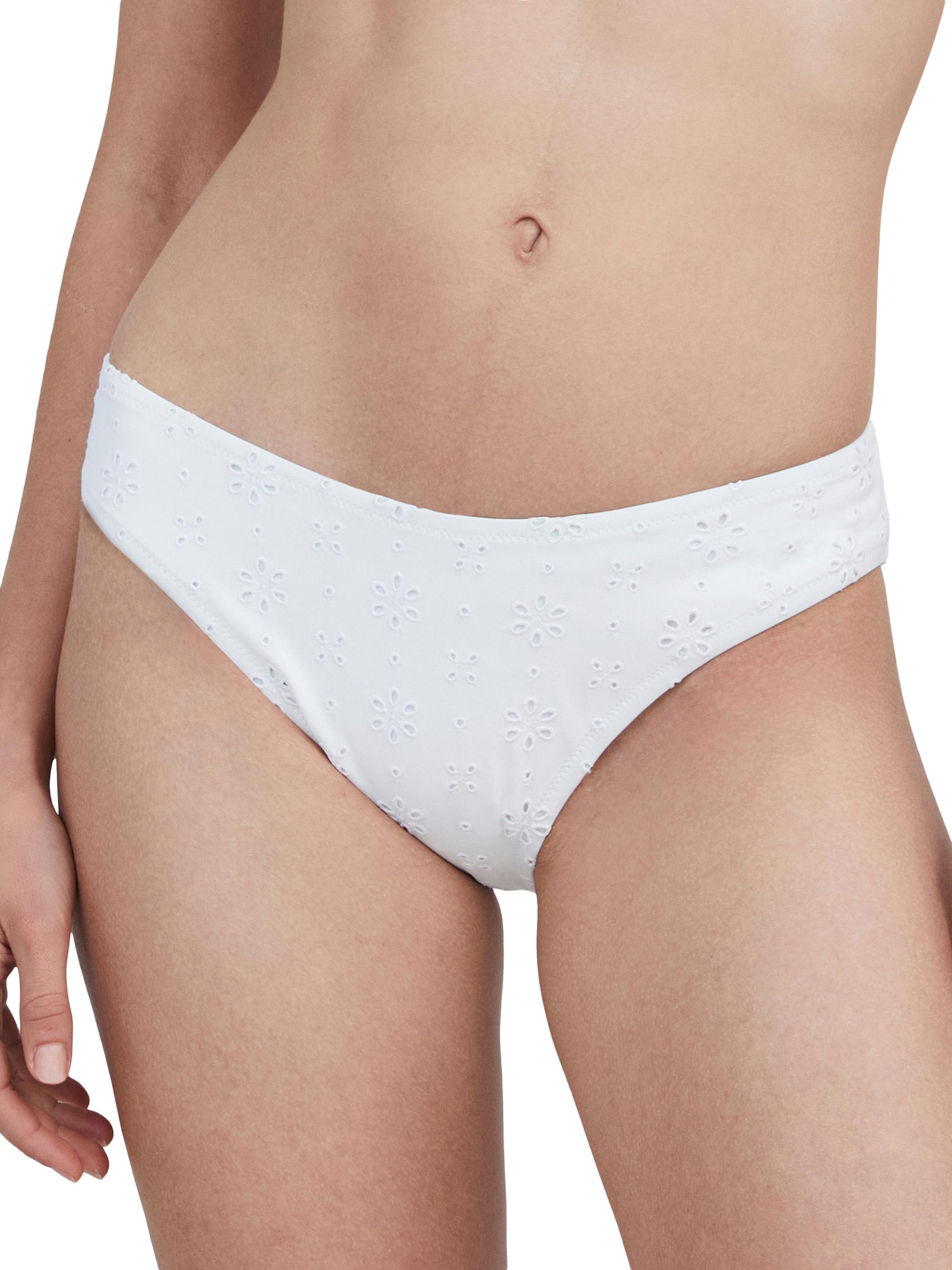 Solid & Striped Women's The Daphne Eyelet Bikini Bottom - Optic White