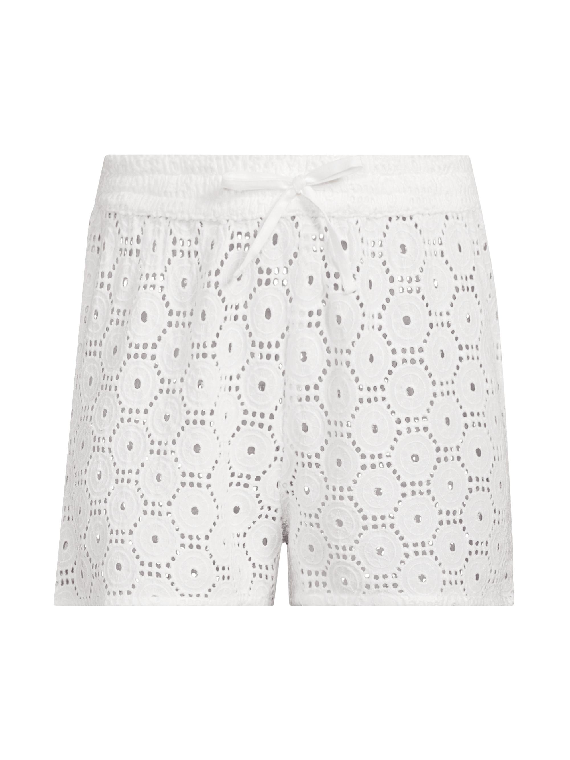 Solid & Striped Women's The Charlie Cotton Eyelet Cover-Up Shorts - Optic White