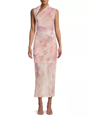 Shop Misha Tillie Mesh Waterlilly Cocktail Dress | Saks Fifth Avenue