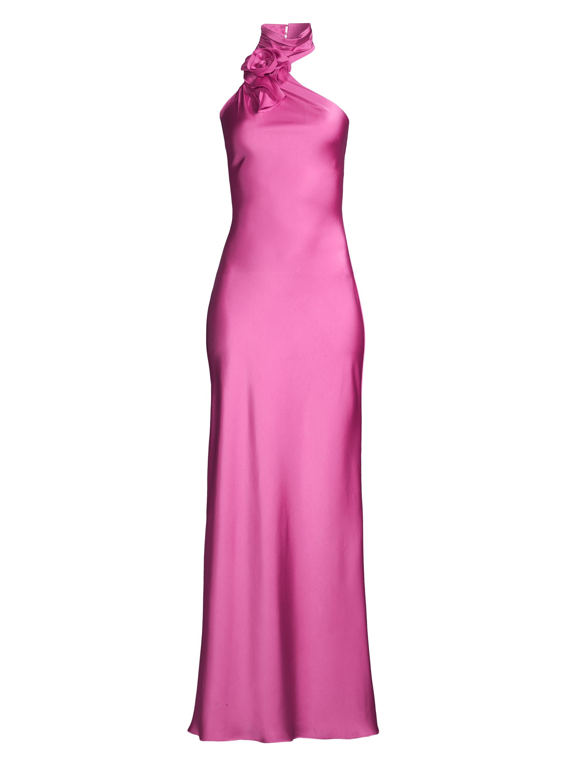 Misha Women's Teresa Satin Halter Gown - Purple Rose