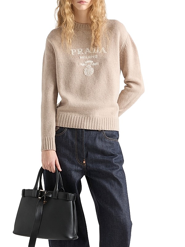 Shop Prada Cashmere and Wool Crew-Neck Sweater | Saks Fifth Shop Prada Cashmere and Wool Crew-Neck Sweater | Saks Fifth