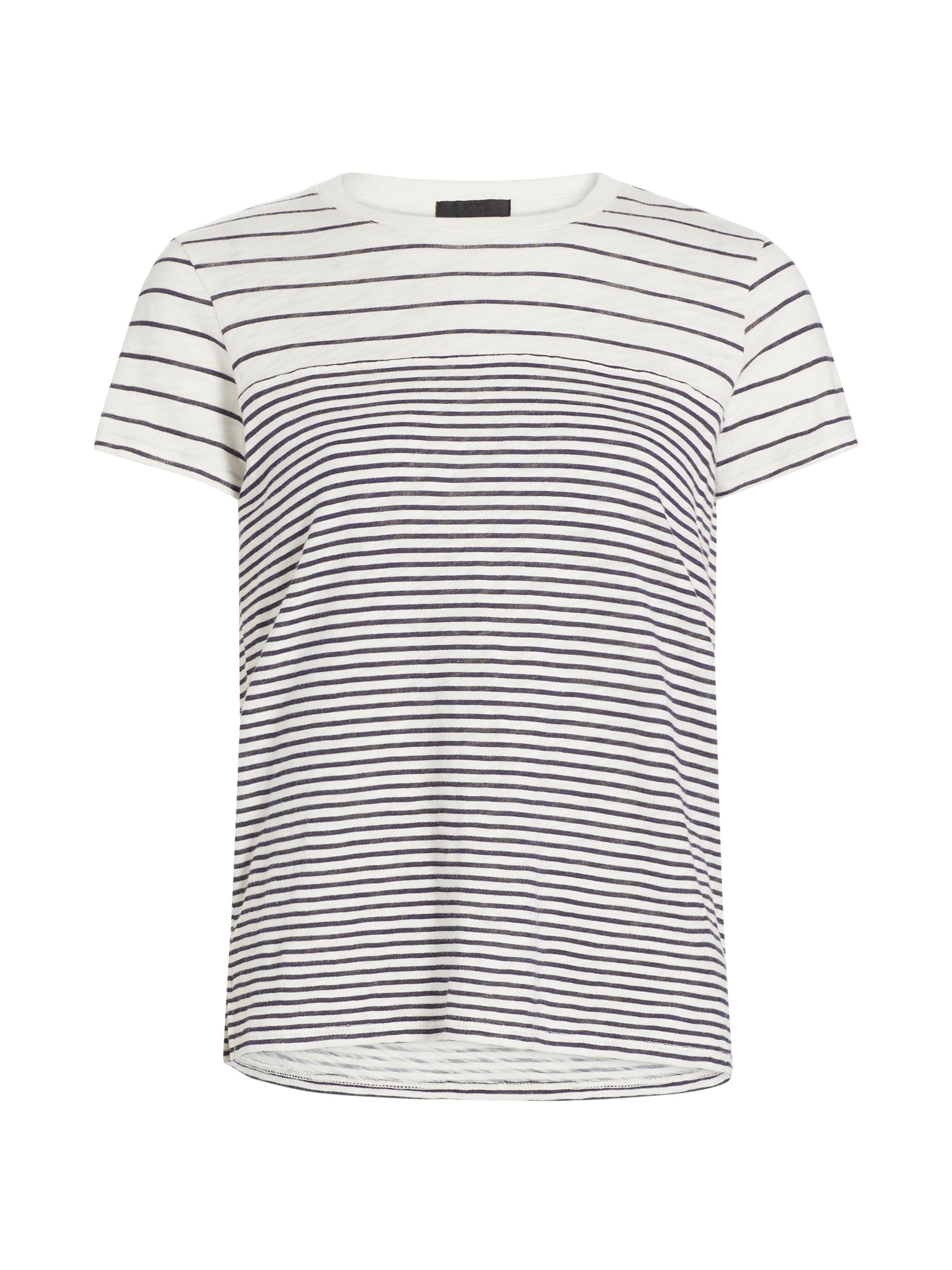 ATM Anthony Thomas Melillo Women's Striped Slub Cotton Jersey T-Shirt - Chalk Ink