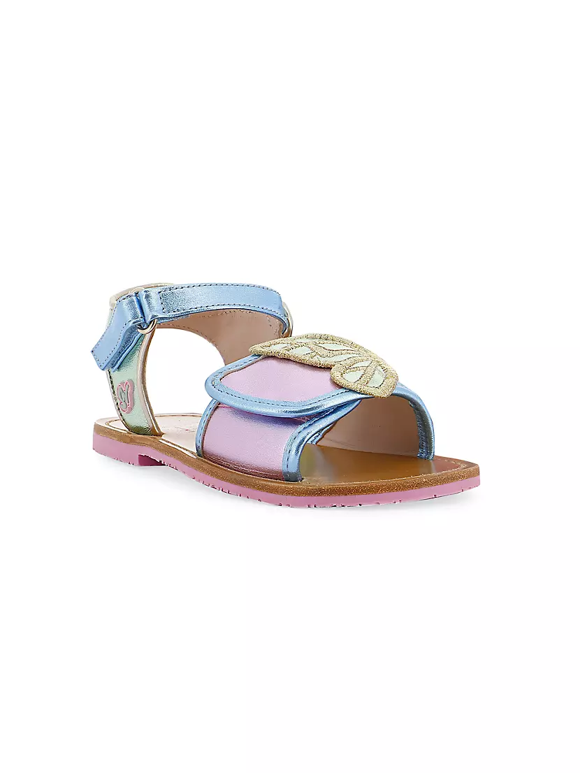 Little Girl's & Girl's Butterfly Metallic Sandals