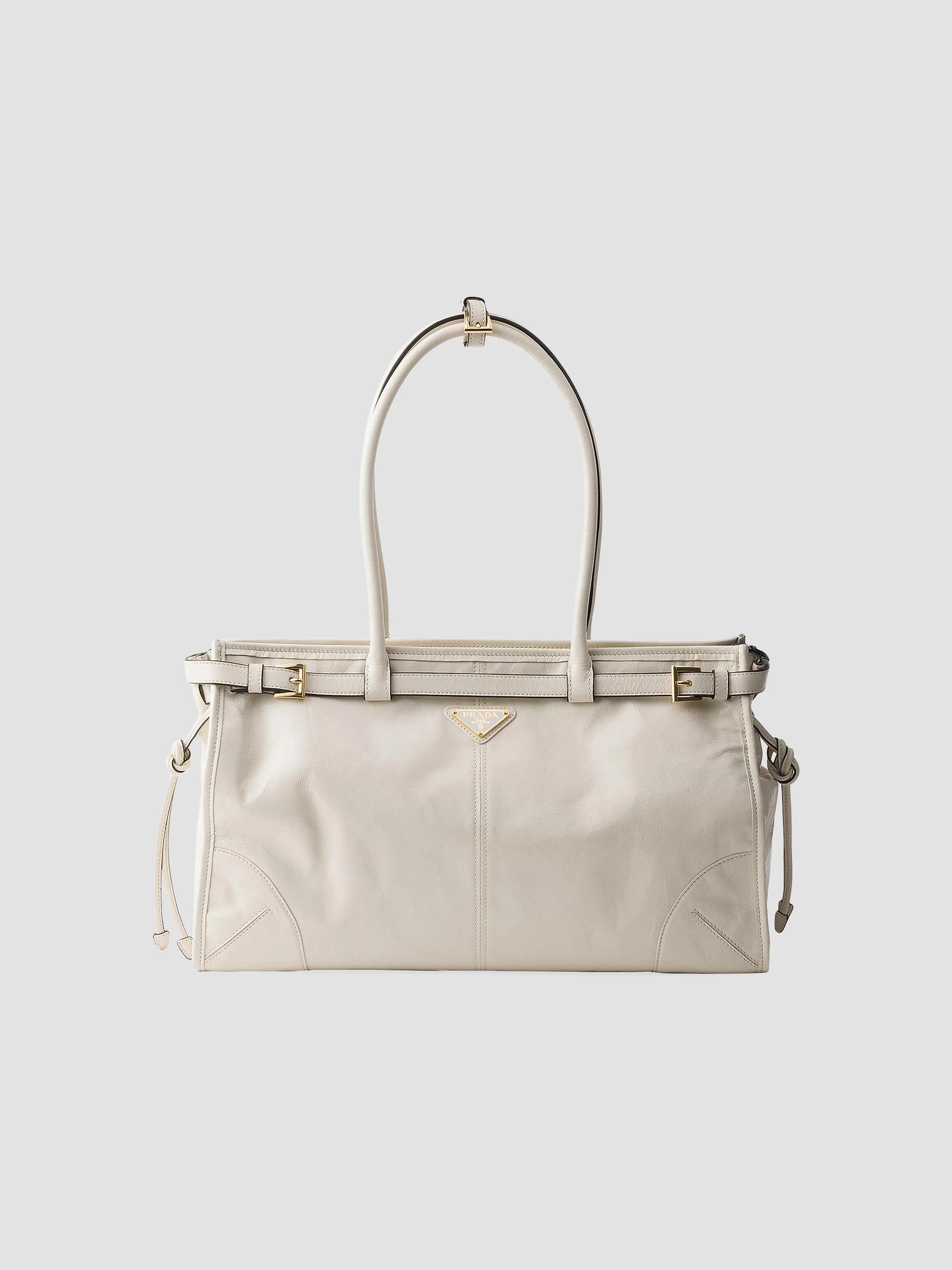 Prada Bonnie Large Leather Top Handle Bag | Saks Fifth Avenue