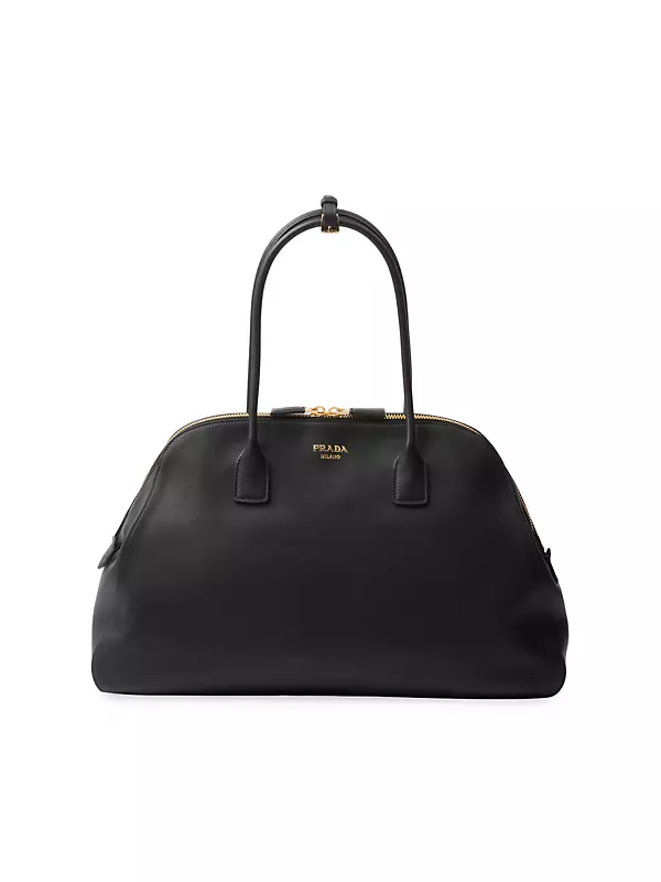 Shop Prada Large Leather Tote Bag with Zipper Closure | Saks Fifth 