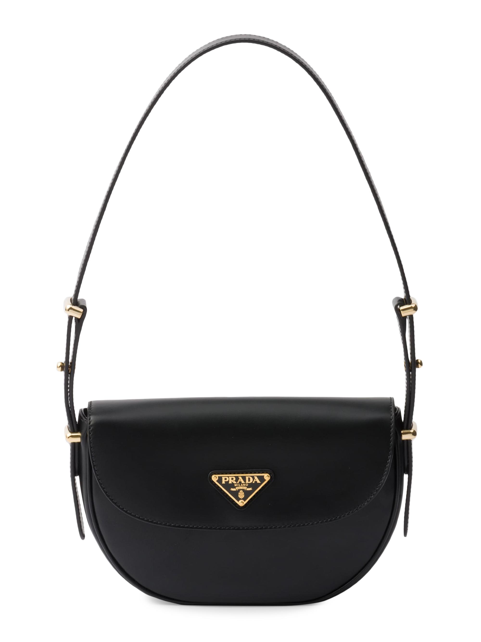 Prada Arqué Leather Shoulder Bag with Flap | Saks Fifth Avenue