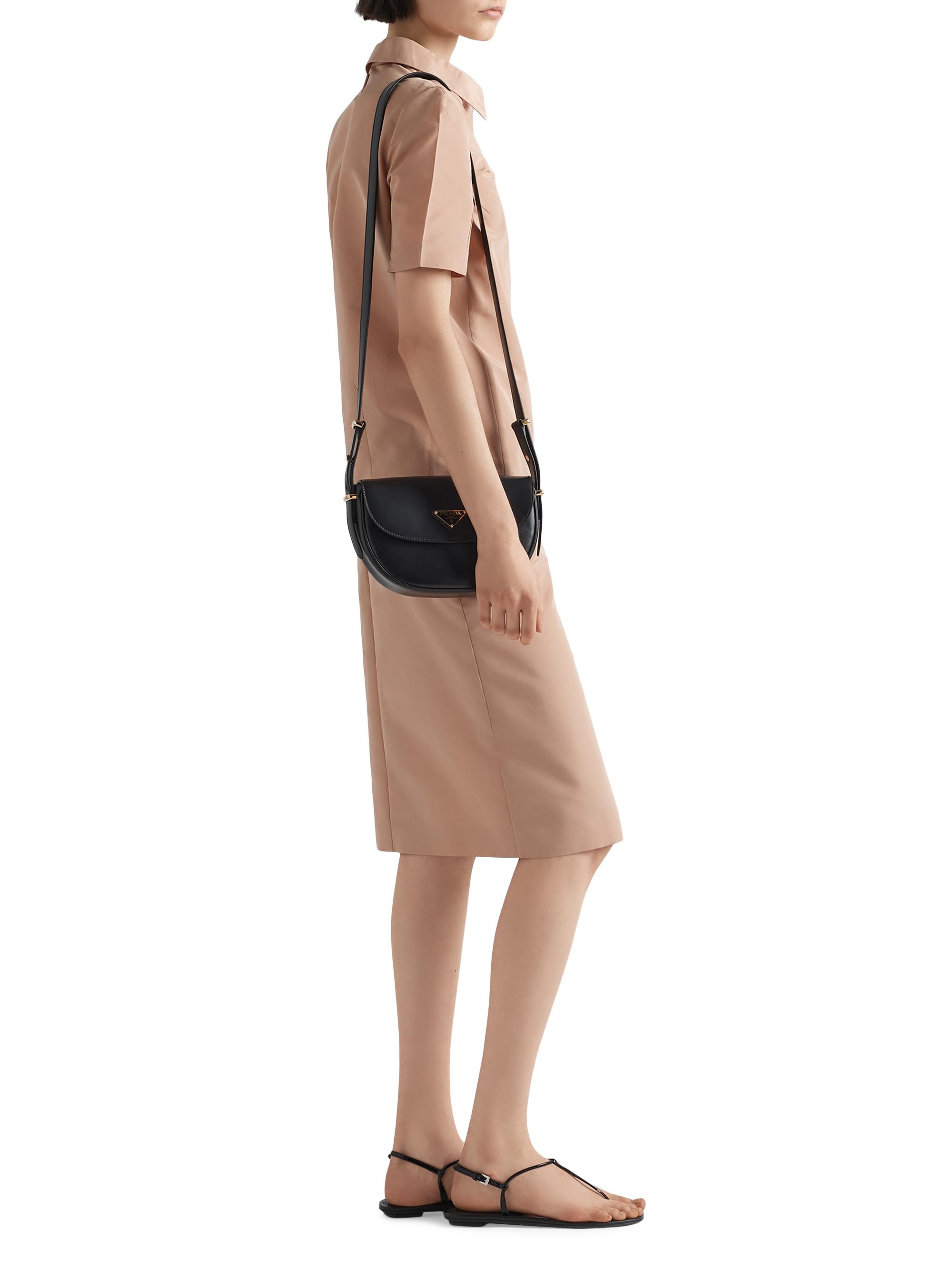 Prada Arqué Leather Shoulder Bag with Flap | Saks Fifth Avenue