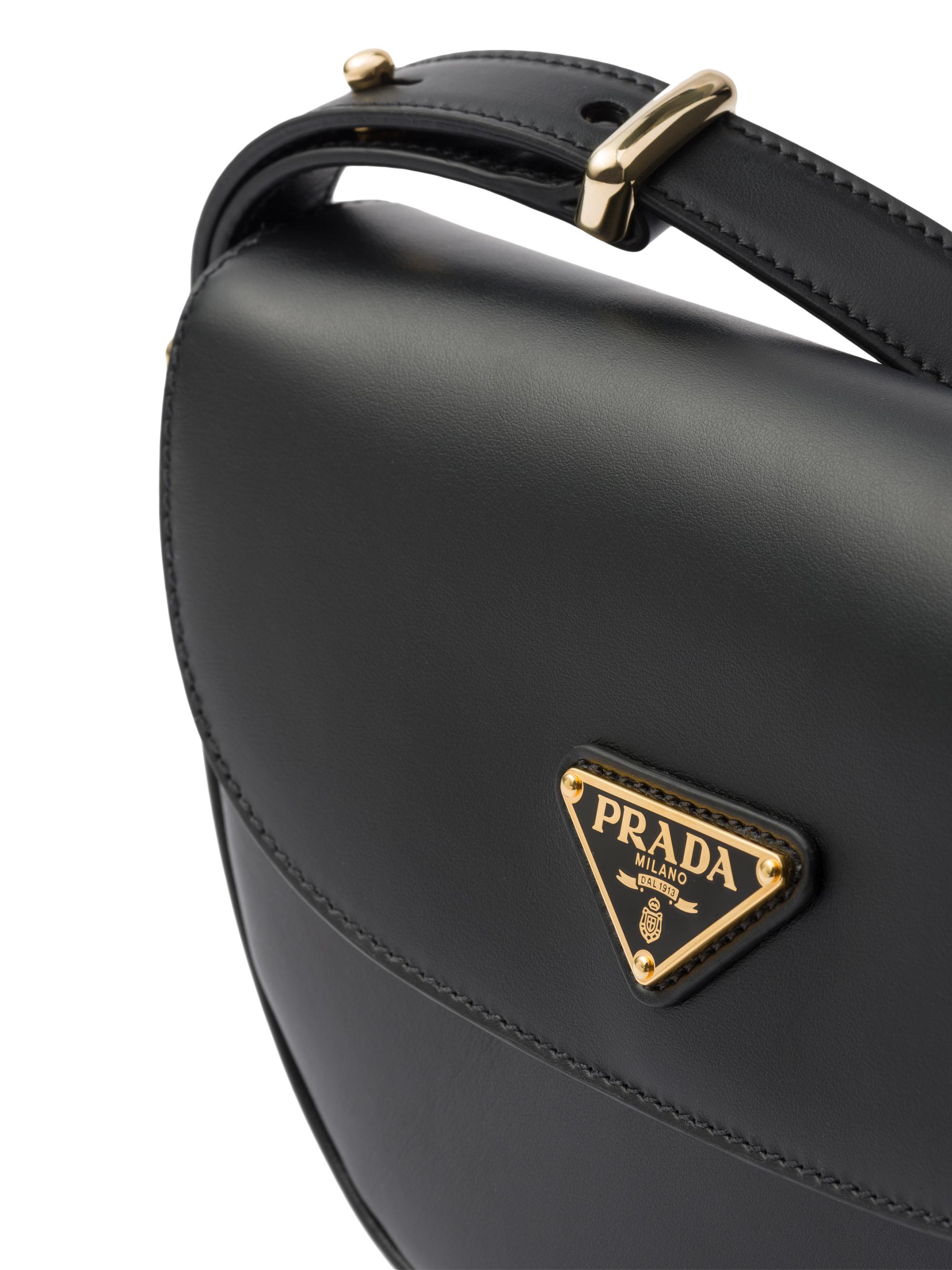 Prada Arqué Leather Shoulder Bag with Flap | Saks Fifth Avenue