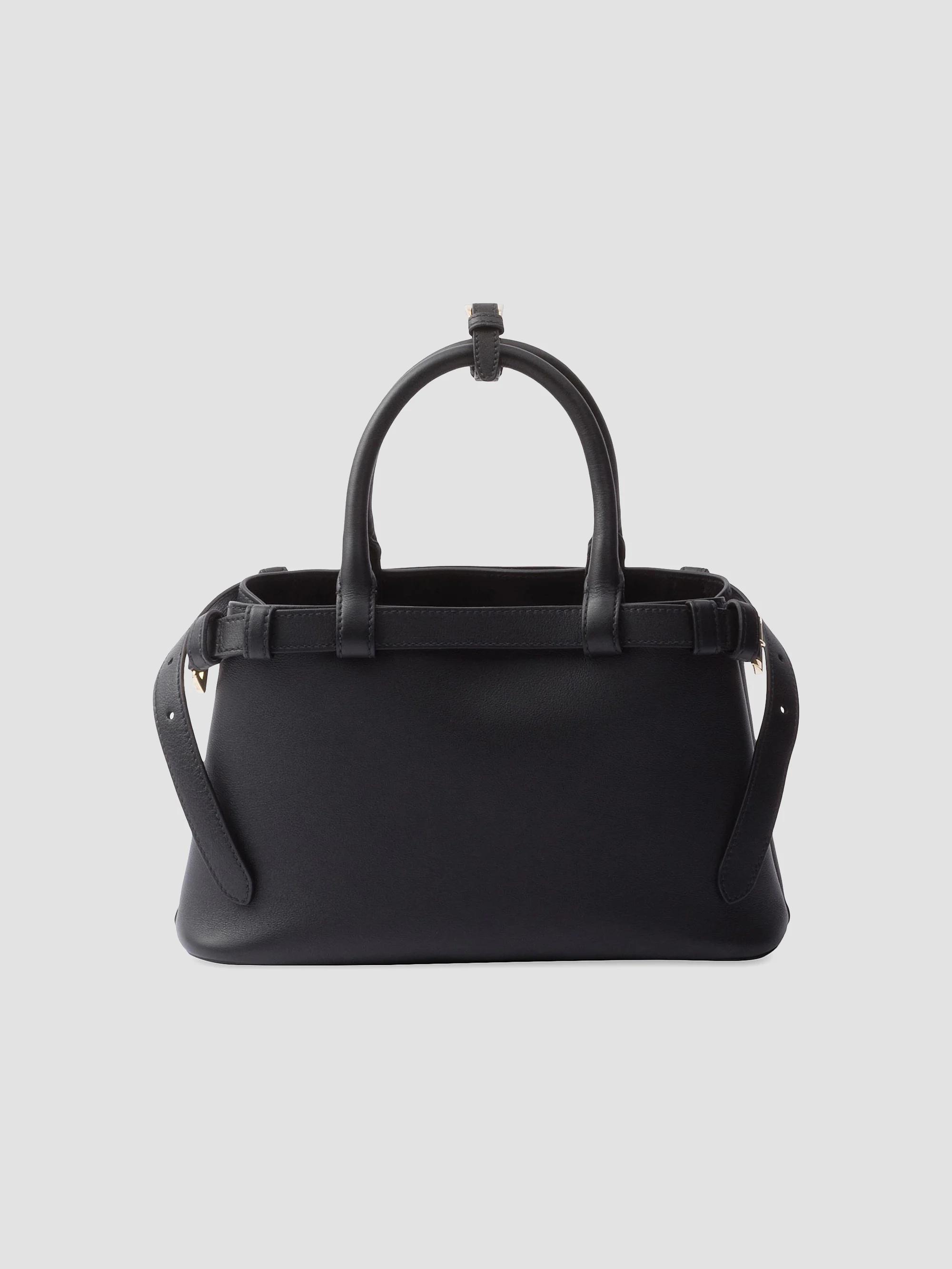 Prada Buckle Small Leather Top Handle Bag with Double Belt | Saks