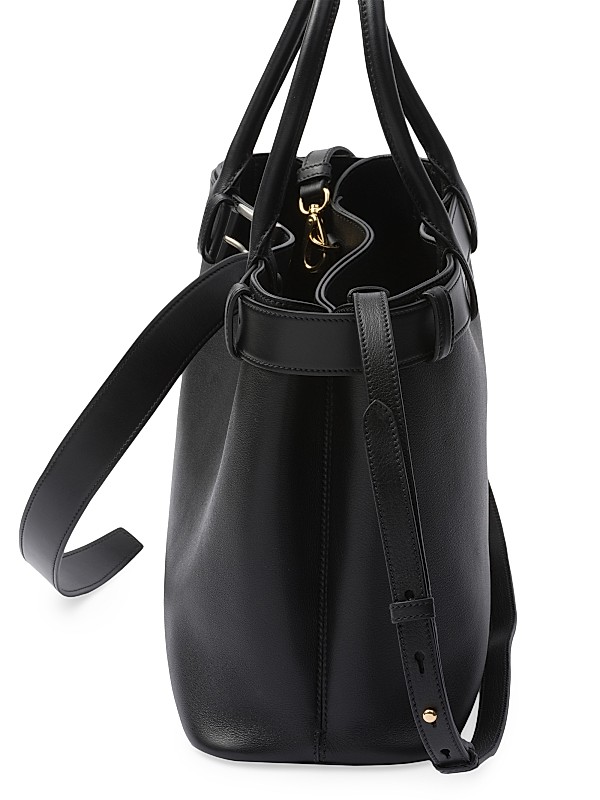 Shop Prada Buckle Large Leather Handbag with Belt | Saks Shop Prada Buckle Large Leather Handbag with Belt | Saks