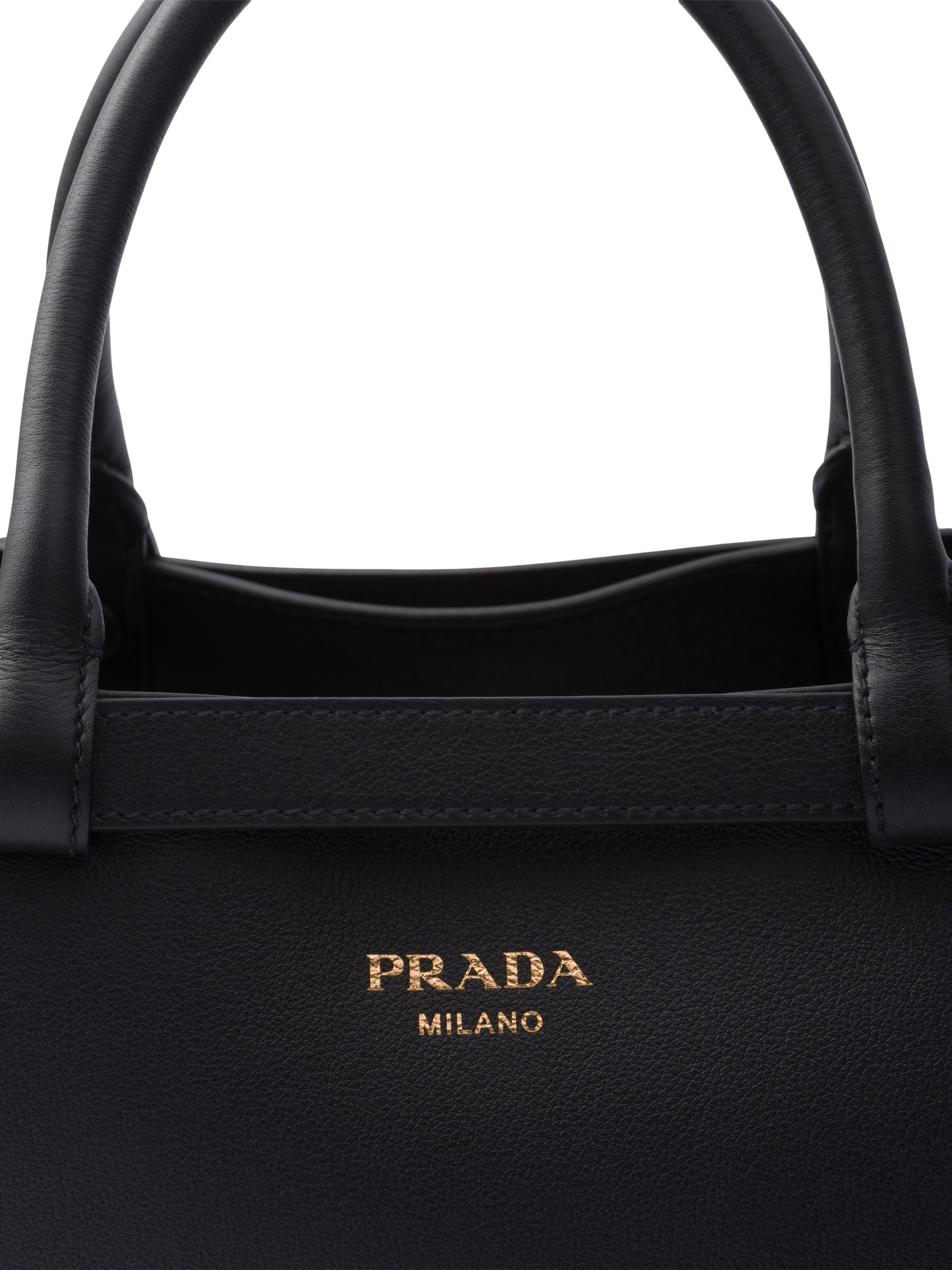 Prada Buckle Medium Leather Top Handle Bag with Double Belt | Saks