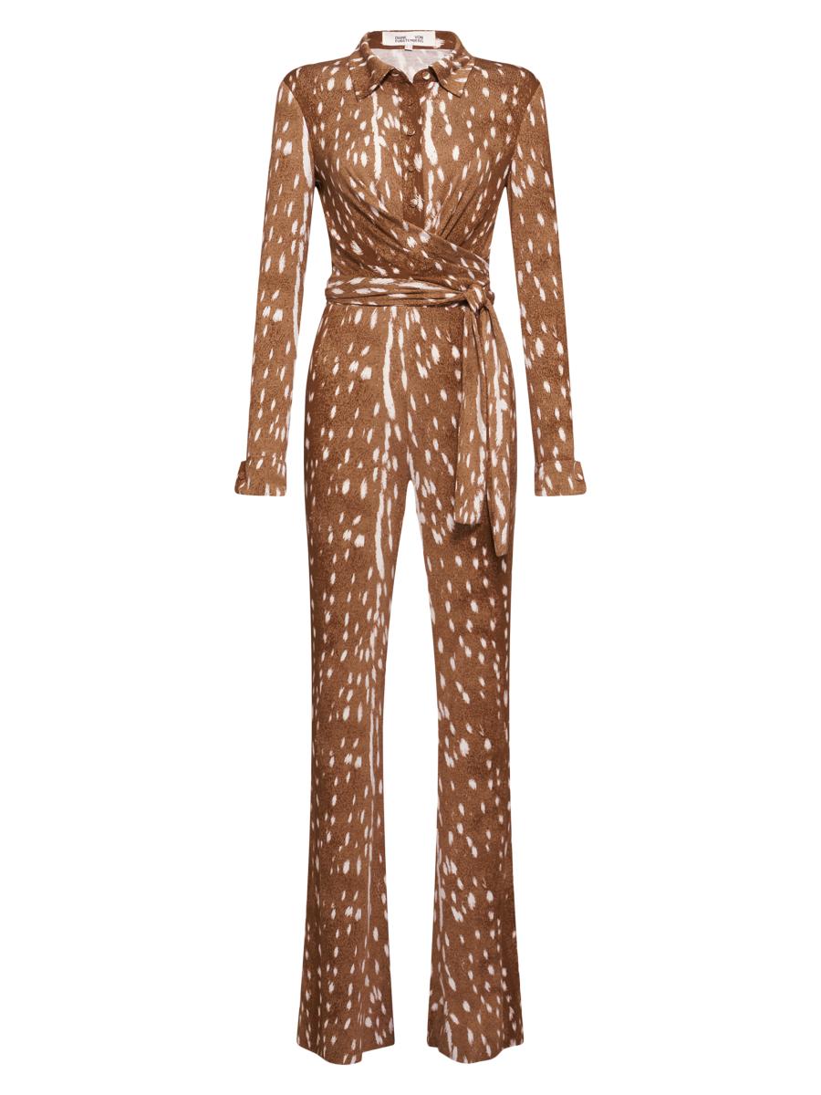 【Diane von Furstenberg】 Michelleプリントジャージジャンプス Michelle Jumpsuit – Diane von Furstenberg
