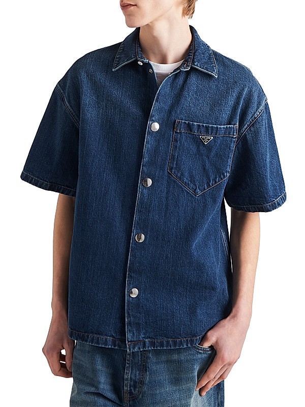 Shop Prada Denim Shirt | Saks Fifth Avenue Shop Prada Denim Shirt | Saks Fifth Avenue