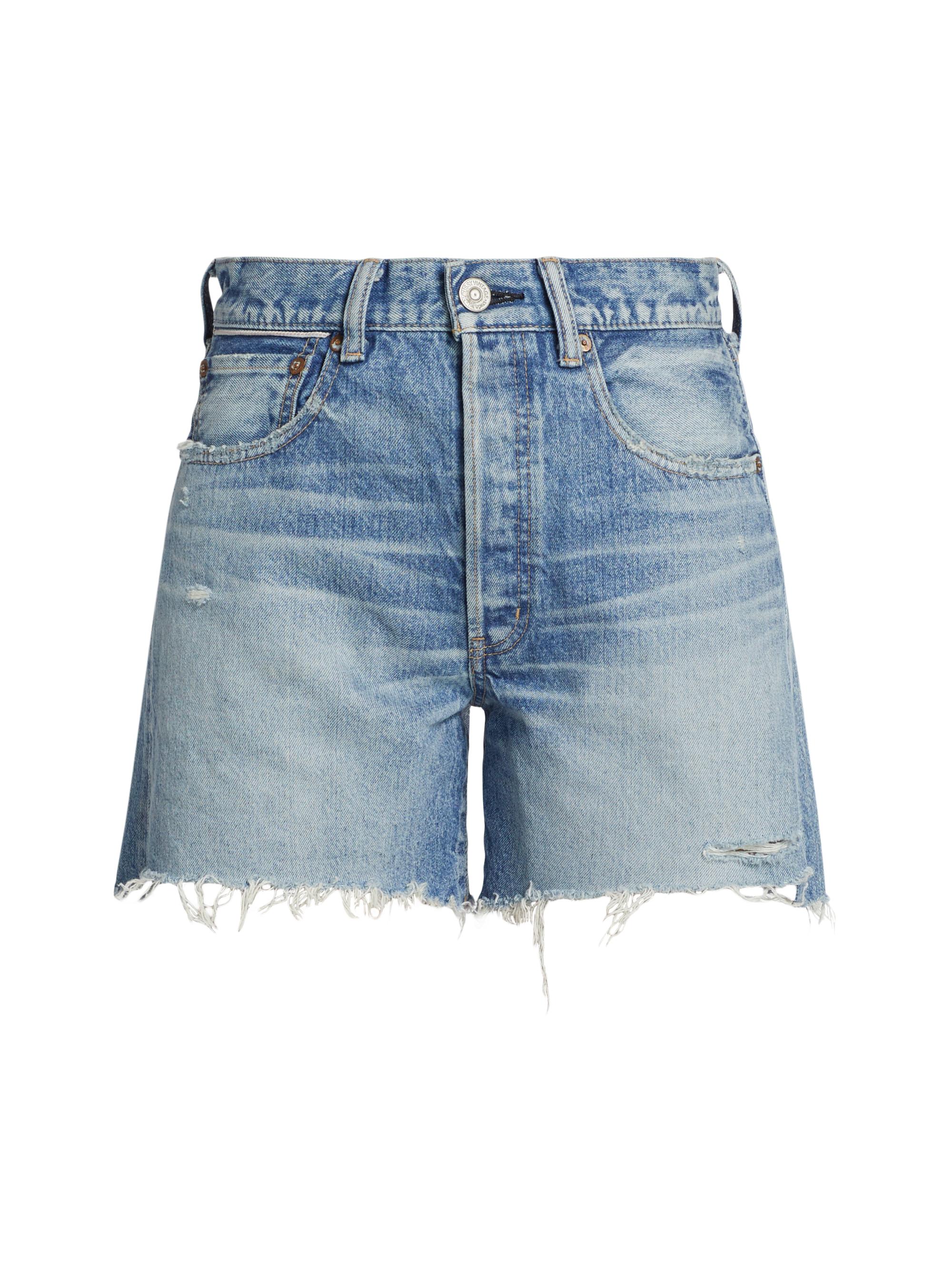 Moussy Vintage Women's Graterford Distressed Denim Shorts - Blue
