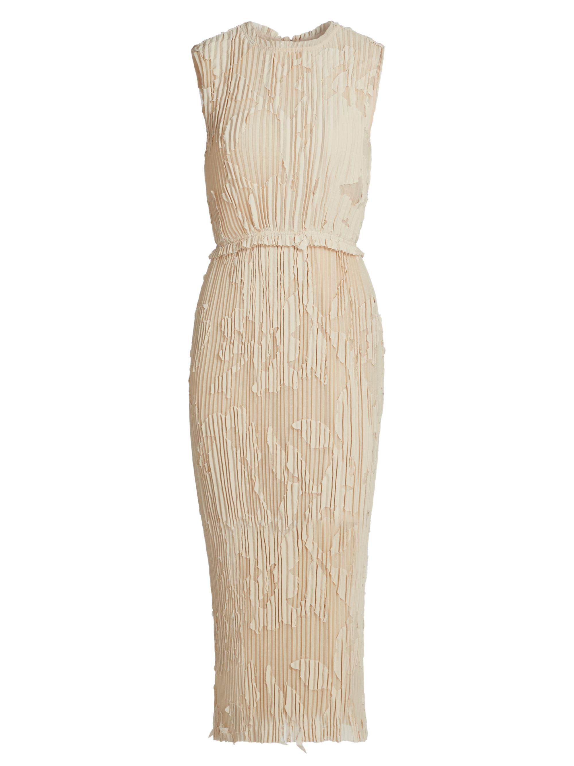Jason Wu Collection Women's Pleated Fil Coupe Sheath Dress - Light Suede