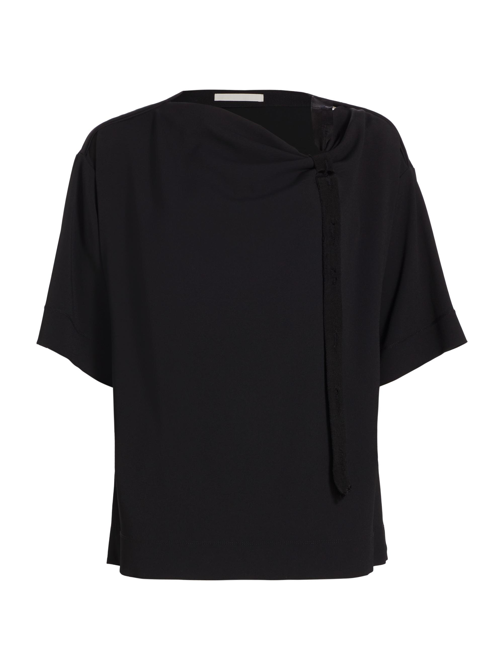 Jason Wu Collection Women's Draped Tie Boatneck Top - Black