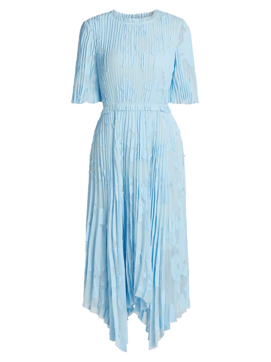 ◆Loulouseoul◆ Jaden Flower Dress Scarf Set Blue Blue Floral Ruffle Collar Louisa Maxi Dress | Hyacinth House